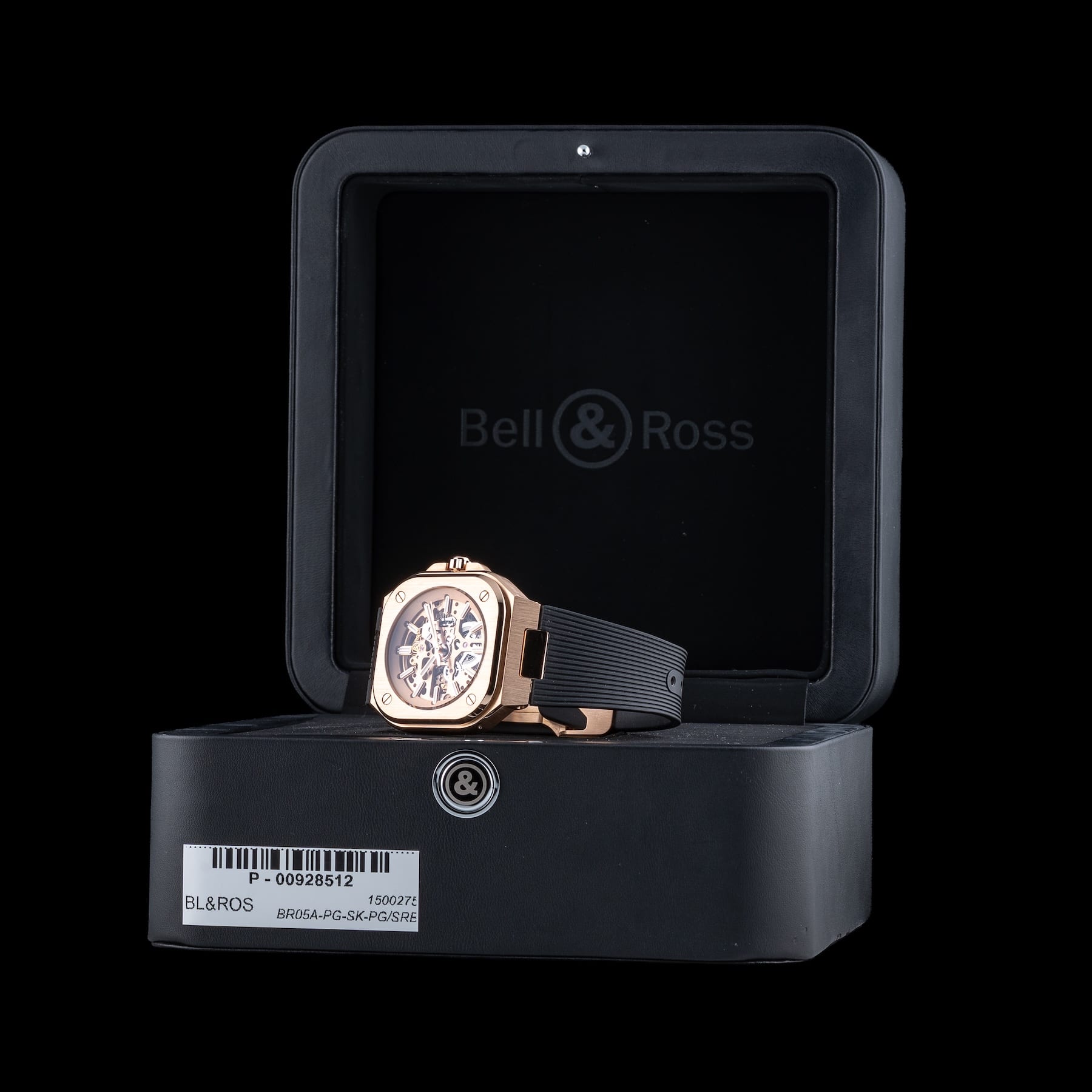 Bell & Ross BR 05 Skeleton Gold on Strap BR05A-PG-SK-PG/SRB