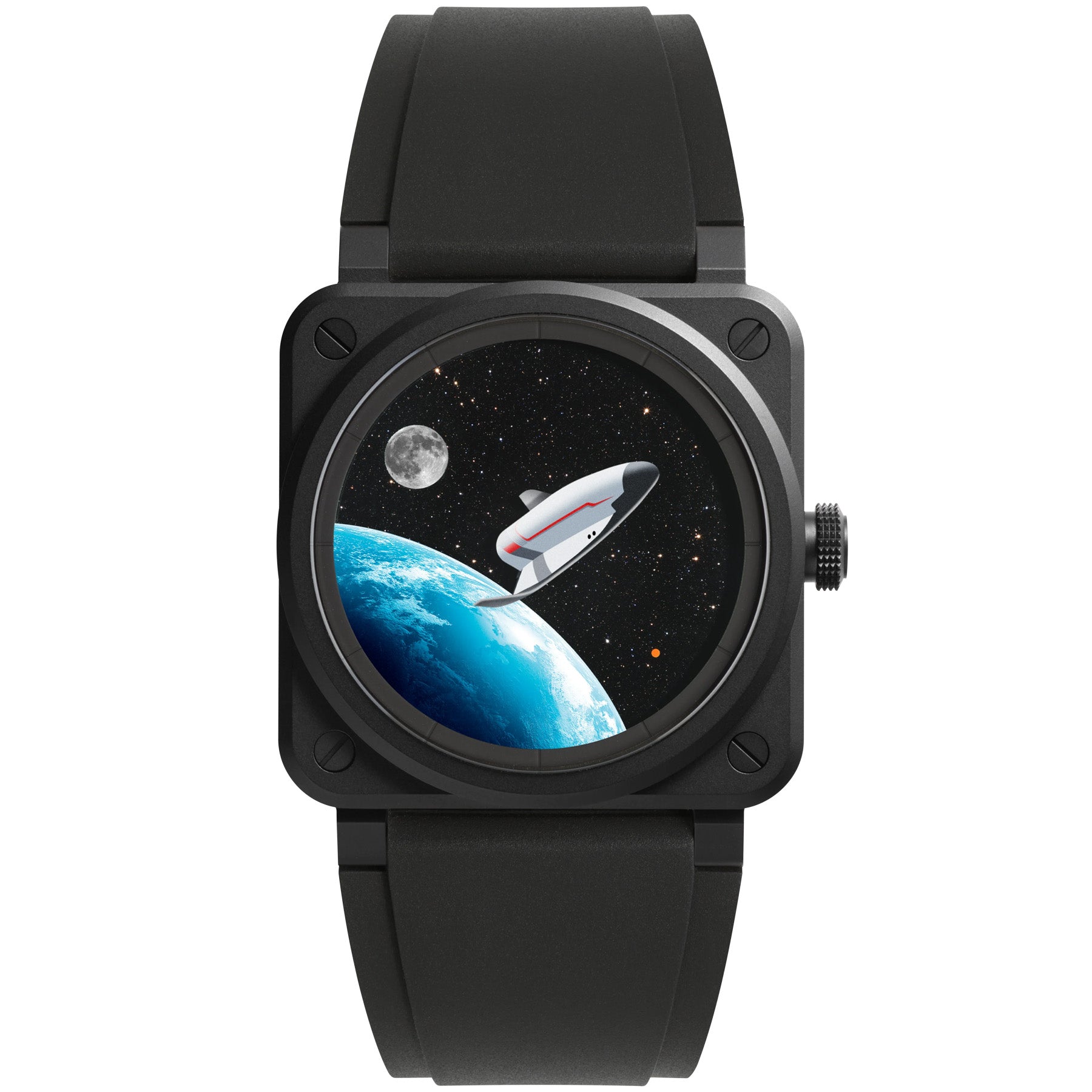 Bell & Ross BR03 Space Mission Ceramic on Rubber Strap BR03A-SPM-CE/SRB
