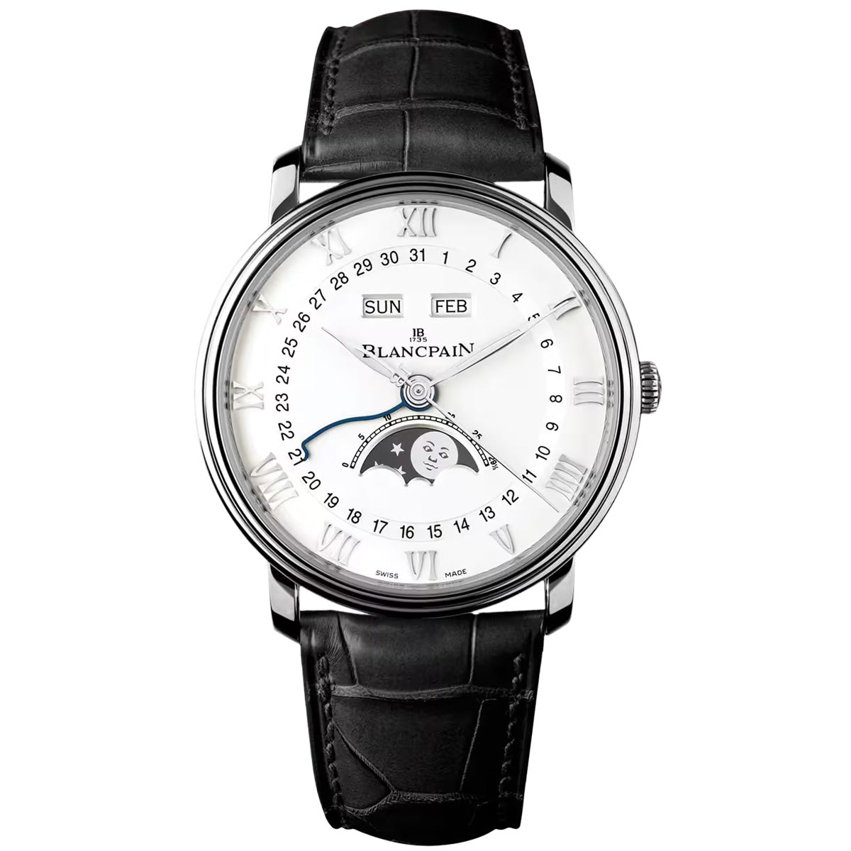 Blancpain Villeret Complete Calendar with Moon Phase in Stainless Steel 6654 1127 55B