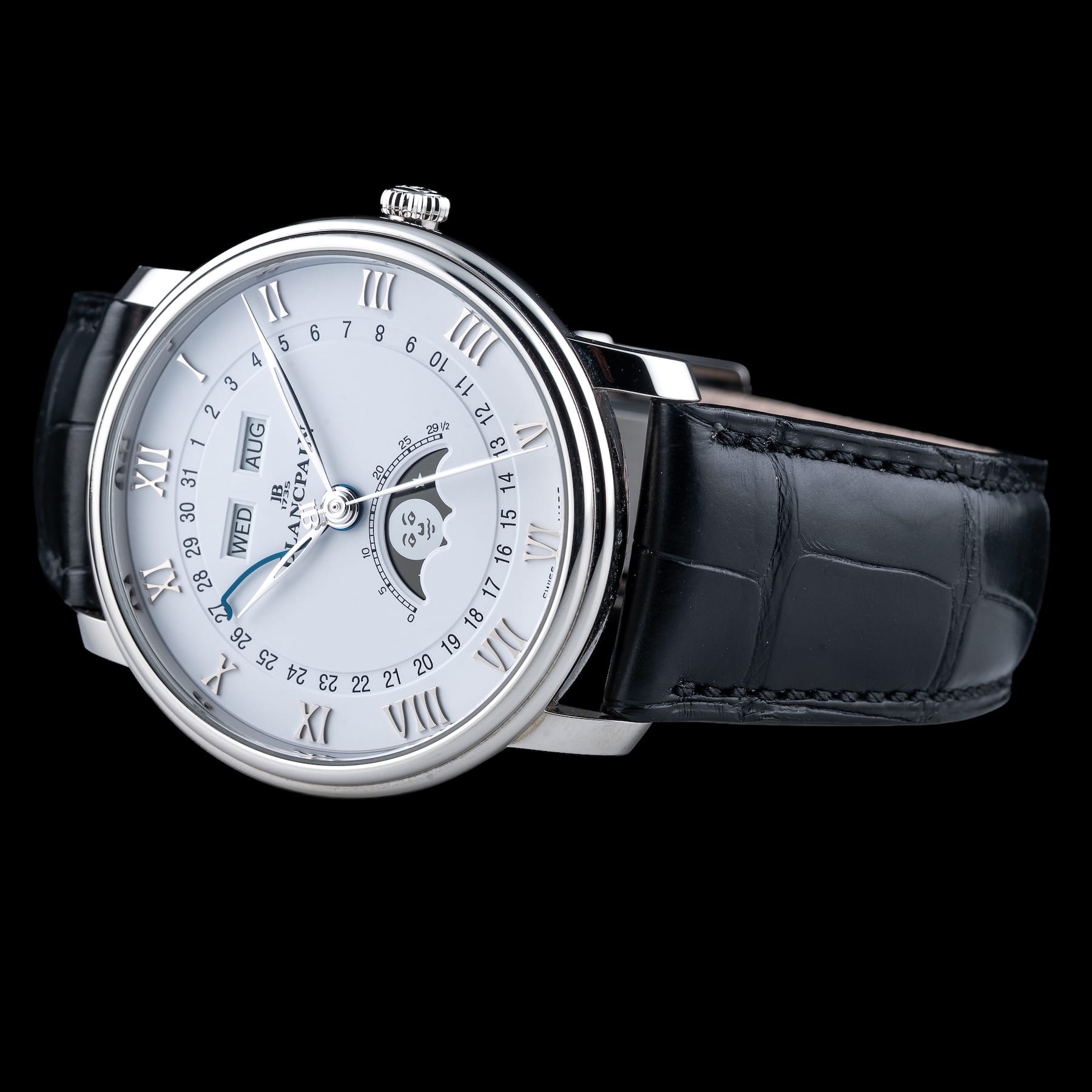 Blancpain 6654 1127 55B Villeret Quantième Complet Phases de Lune