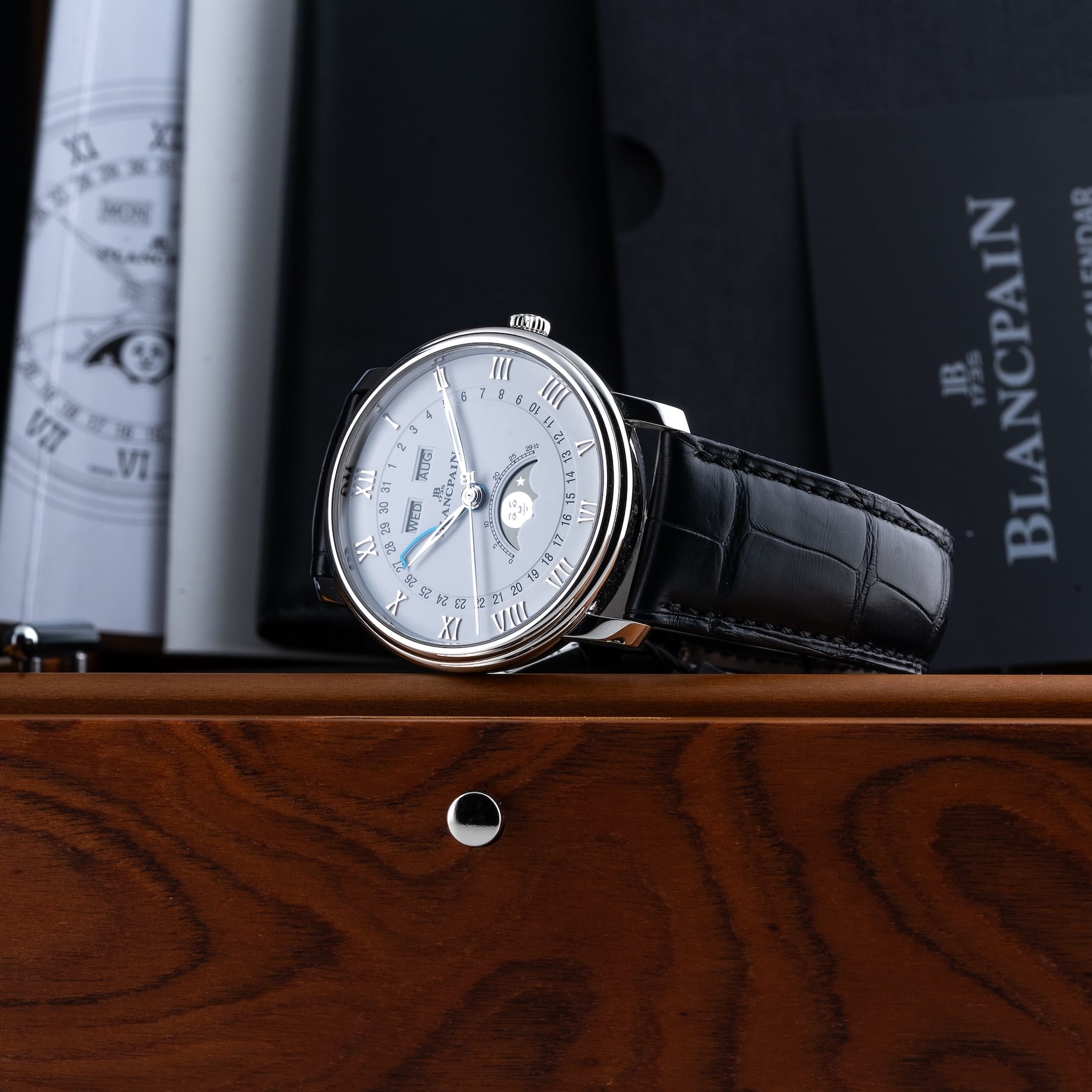 Blancpain 6654 1127 55B Villeret Quantième Complet Phases de Lune