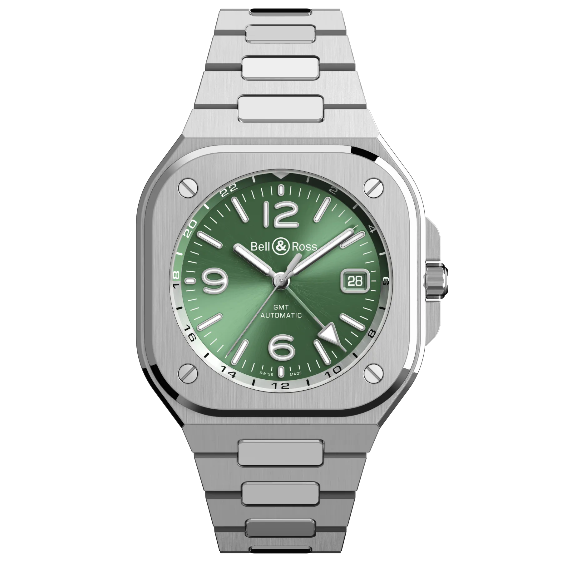 Bell & Ross BR-05 GMT Green Steel BR05G-GN-ST/SST