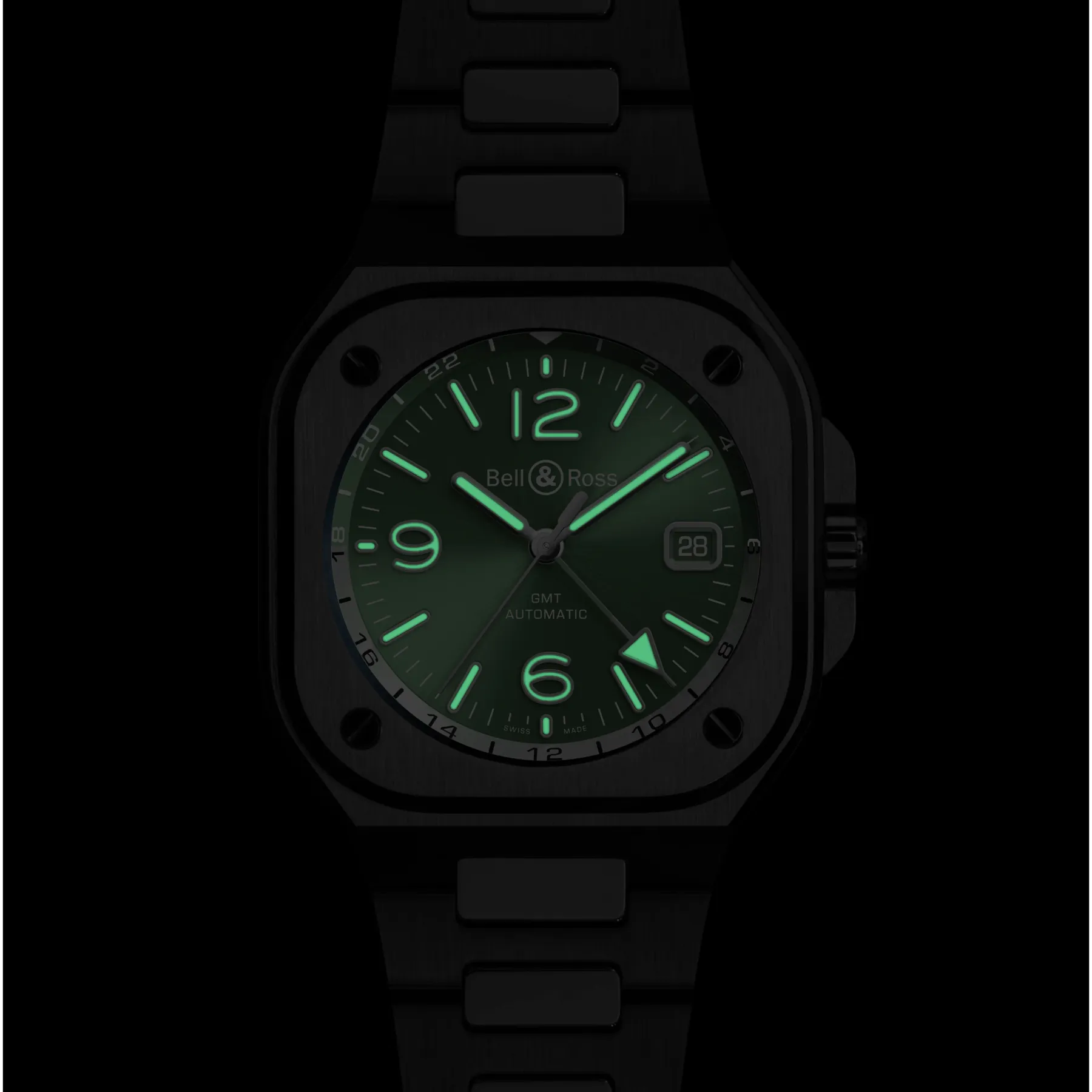 Bell & Ross BR-05 GMT Green Steel BR05G-GN-ST/SST