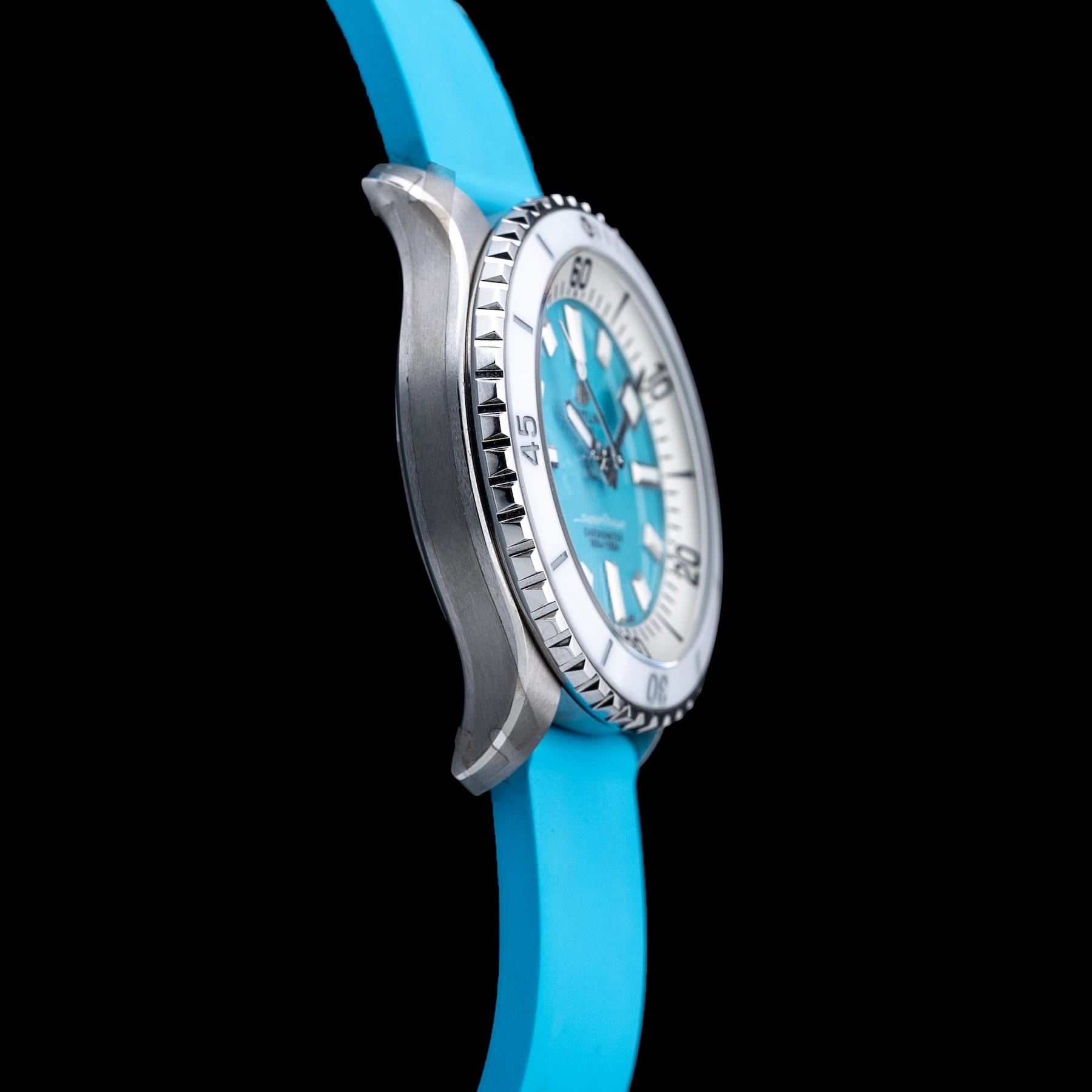 Breitling A17377211C1A1 Superocean Automatic 36 Turquoise Rubber Strap