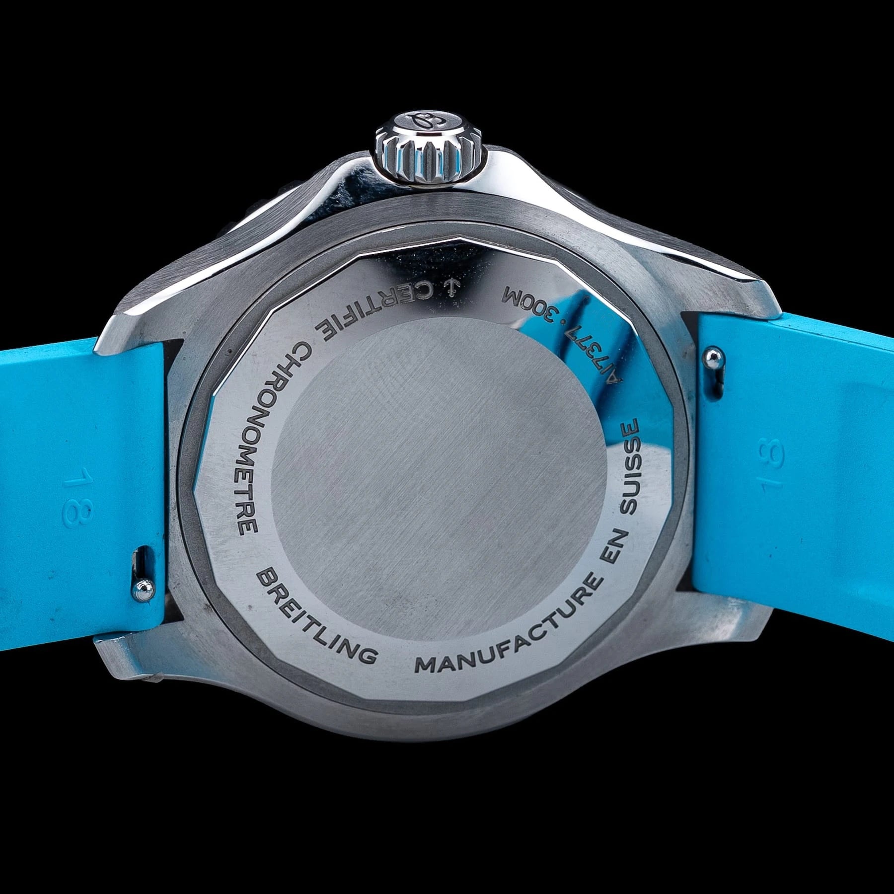 Breitling A17377211C1A1 Superocean Automatic 36 Turquoise Rubber Strap