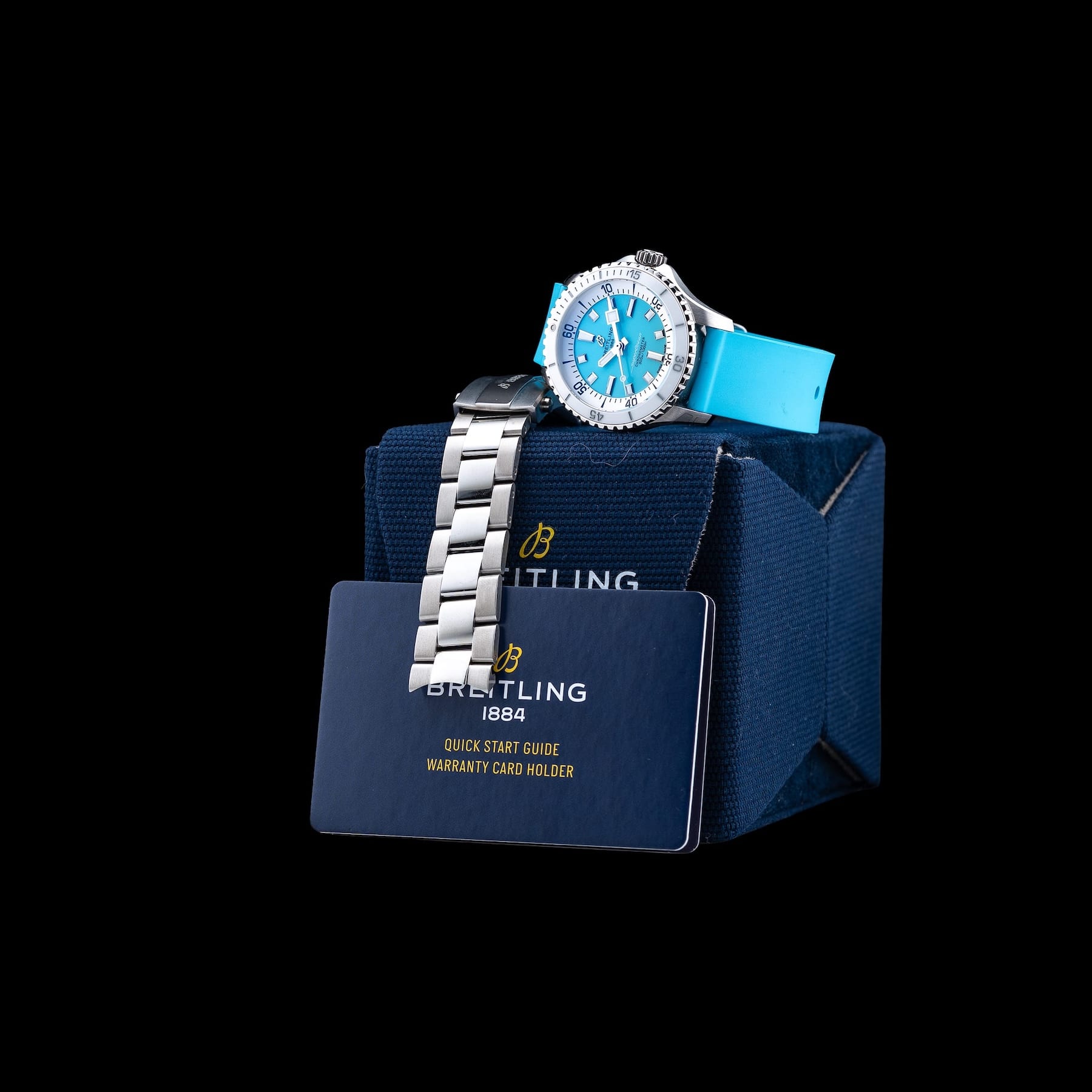 Breitling A17377211C1A1 Superocean Automatic 36 Turquoise Rubber Strap