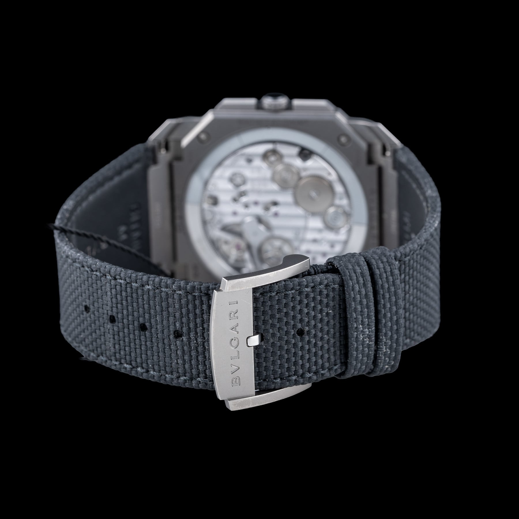 Bulgari 10337 Octo Finissimo Chronograph GMT Titanium Black Dial