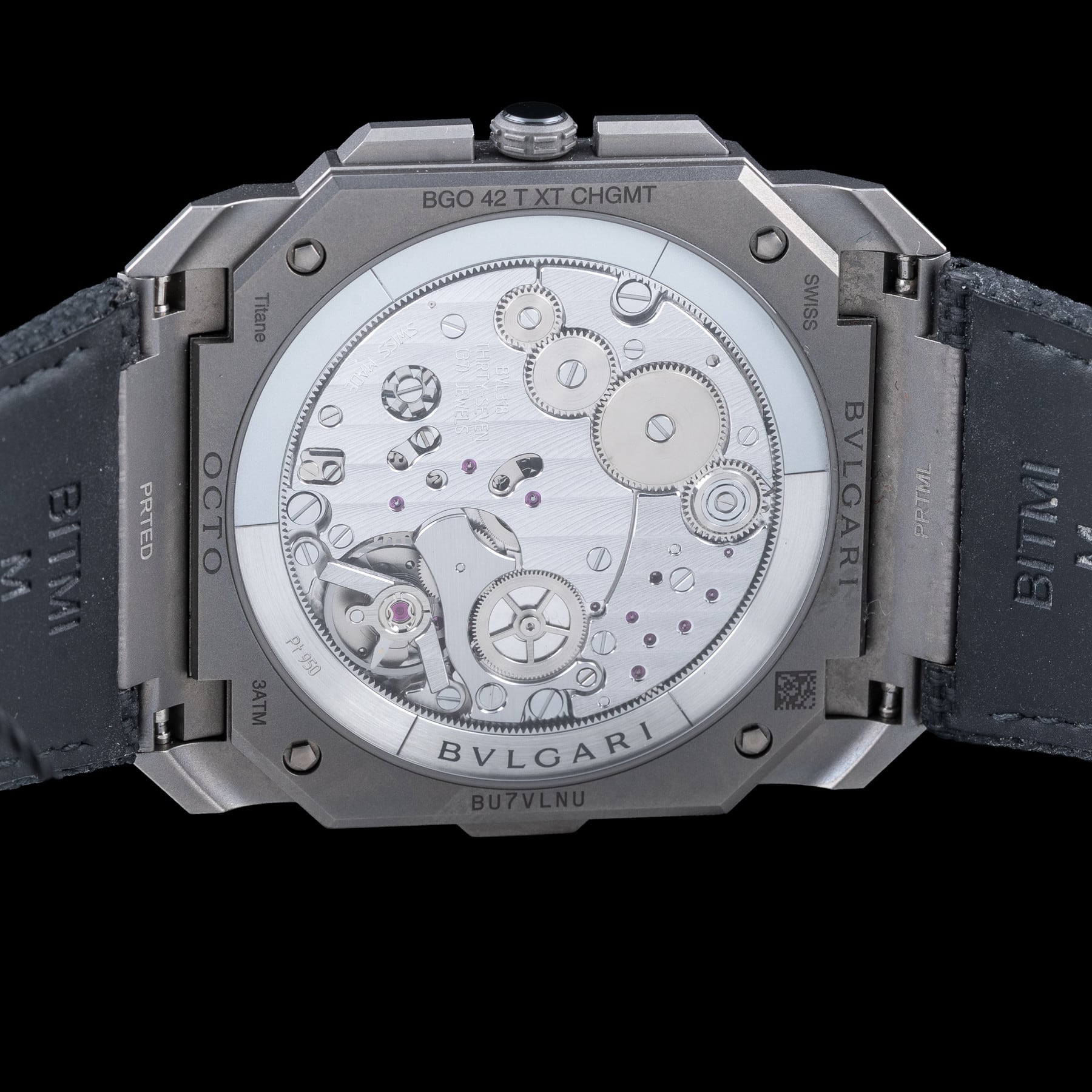 Bulgari 10337 Octo Finissimo Chronograph GMT Titanium Black Dial