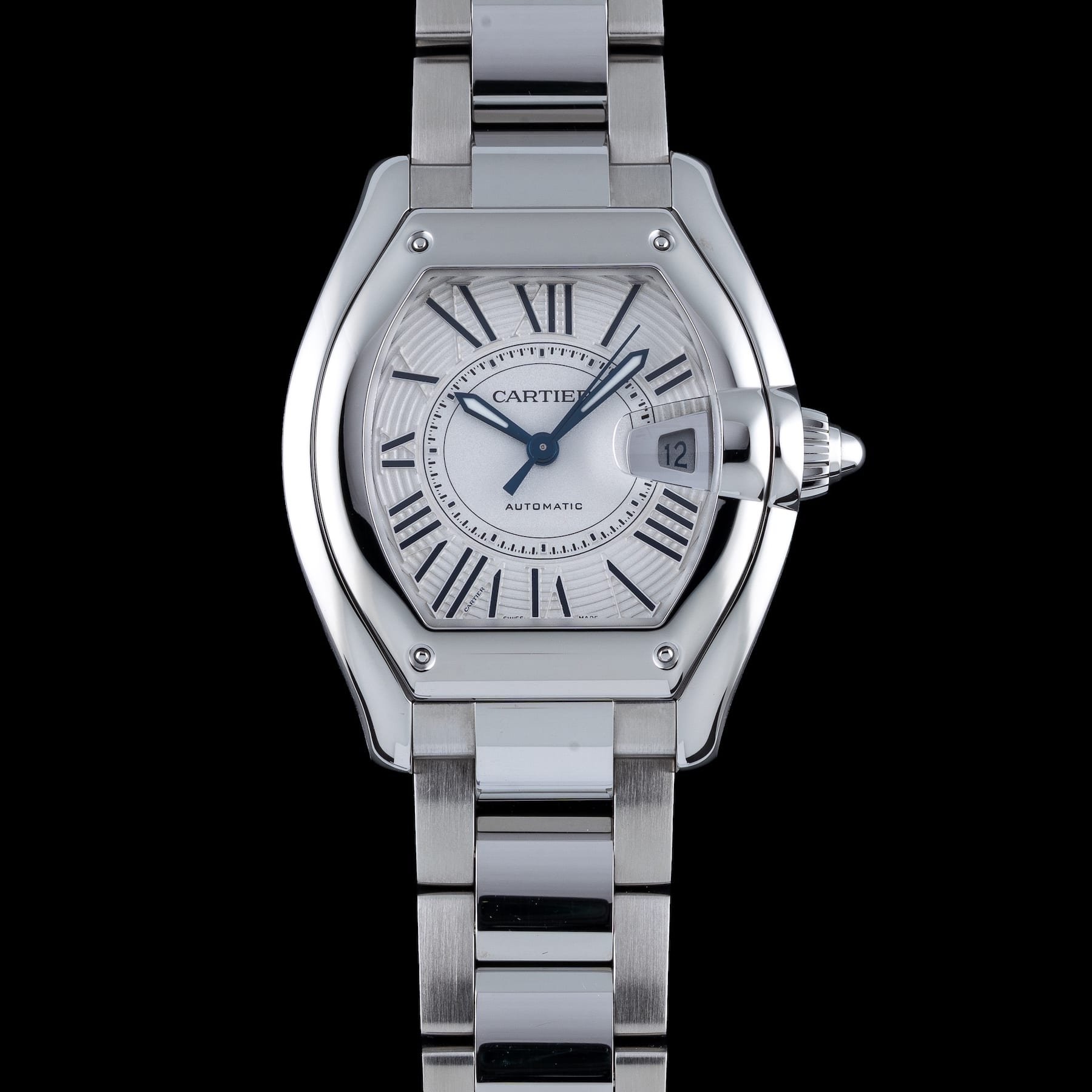 Cartier Roadster Steel White Dial 38mm WSRD0020