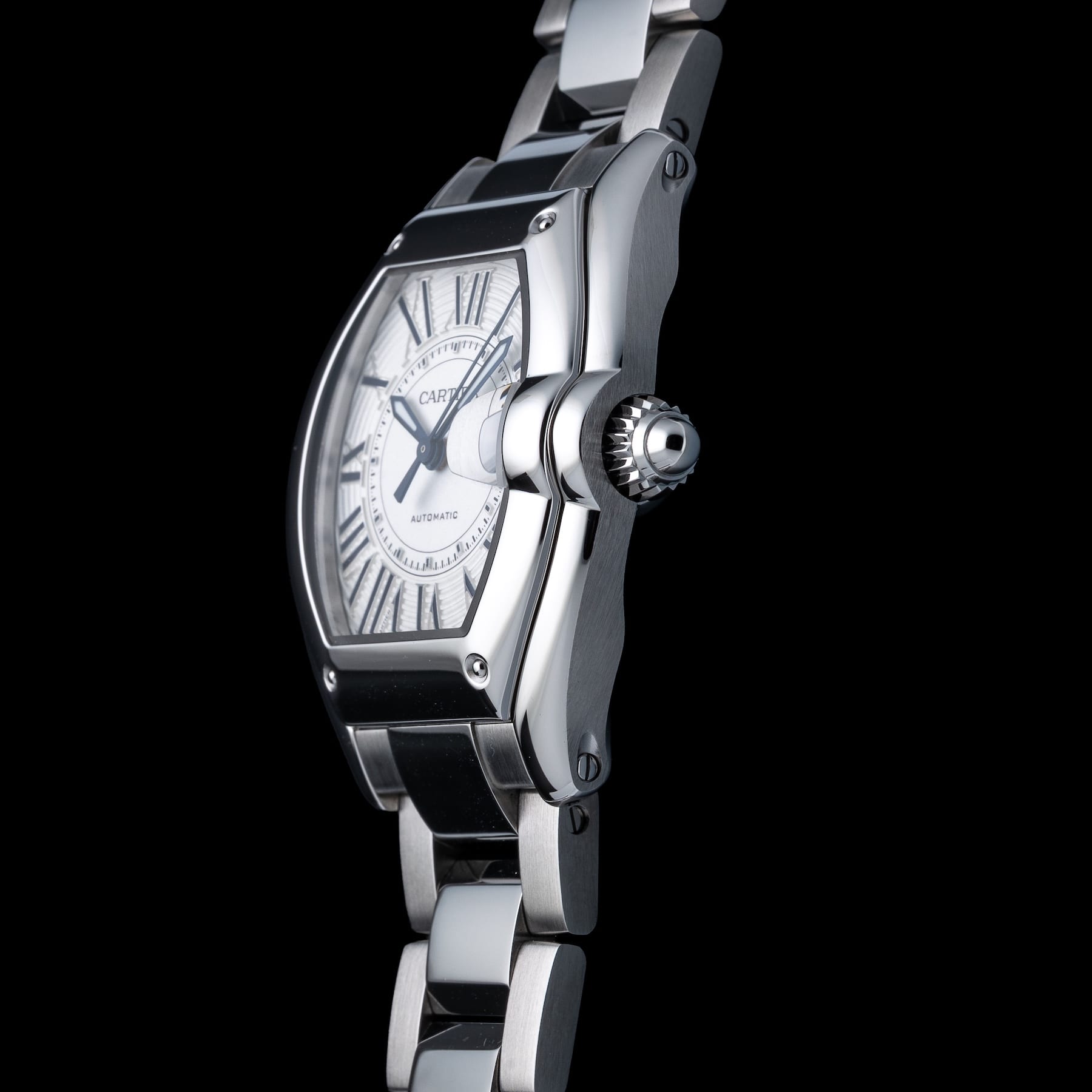 Cartier Roadster Steel White Dial 38mm WSRD0020