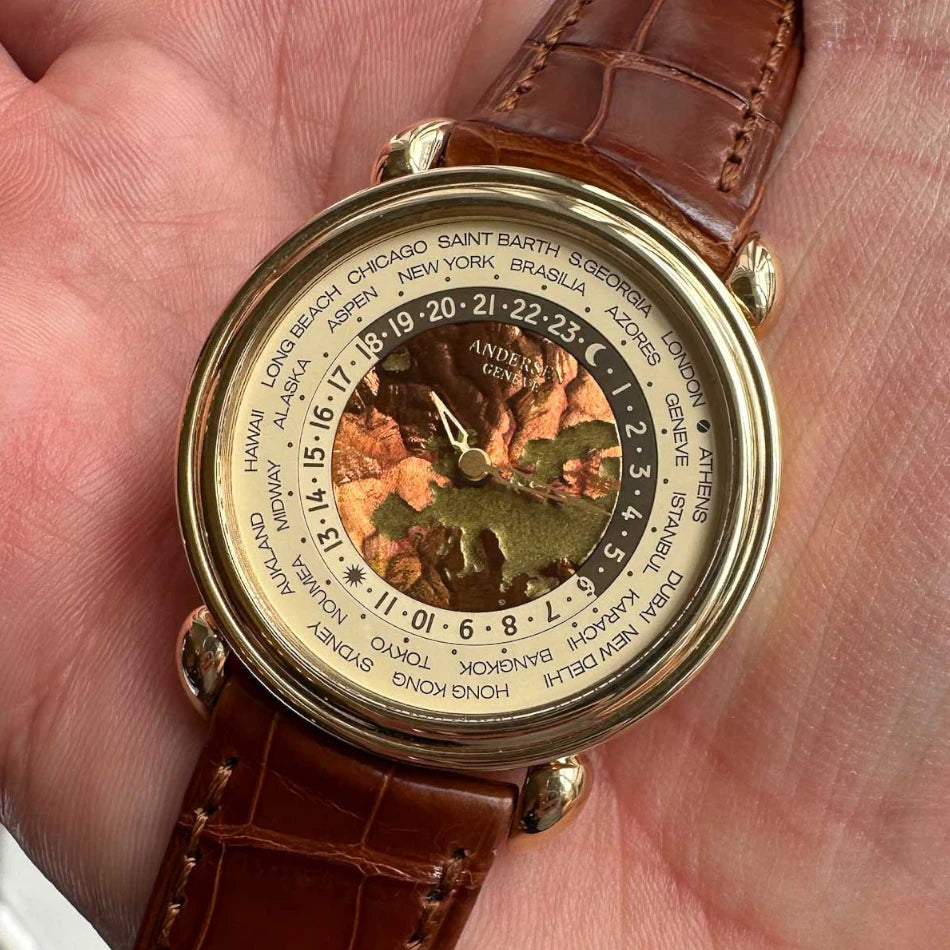 Andersen Genève Communication 45 Gold Worldtimer