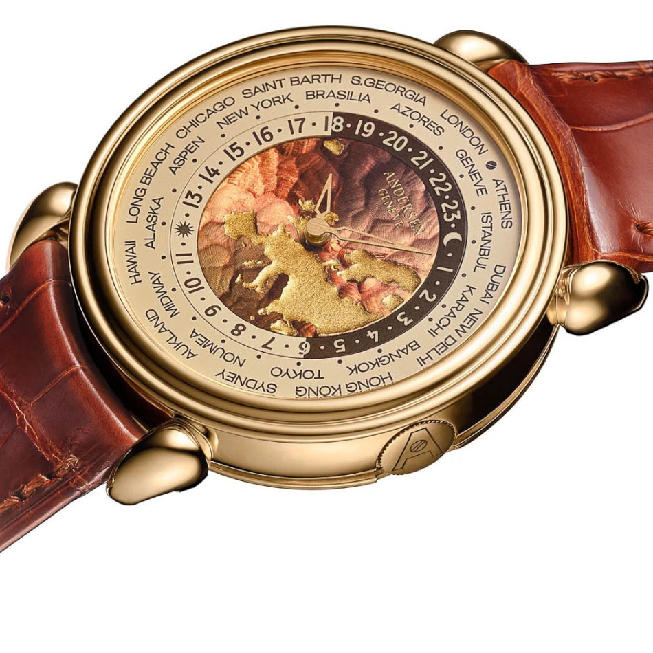 Andersen Genève Communication 45 Gold Worldtimer