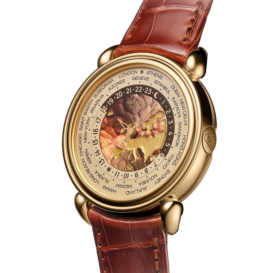 Andersen Genève Communication 45 Gold Worldtimer