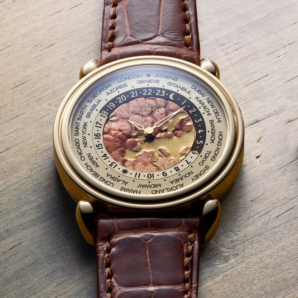 Andersen Genève Communication 45 Gold Worldtimer