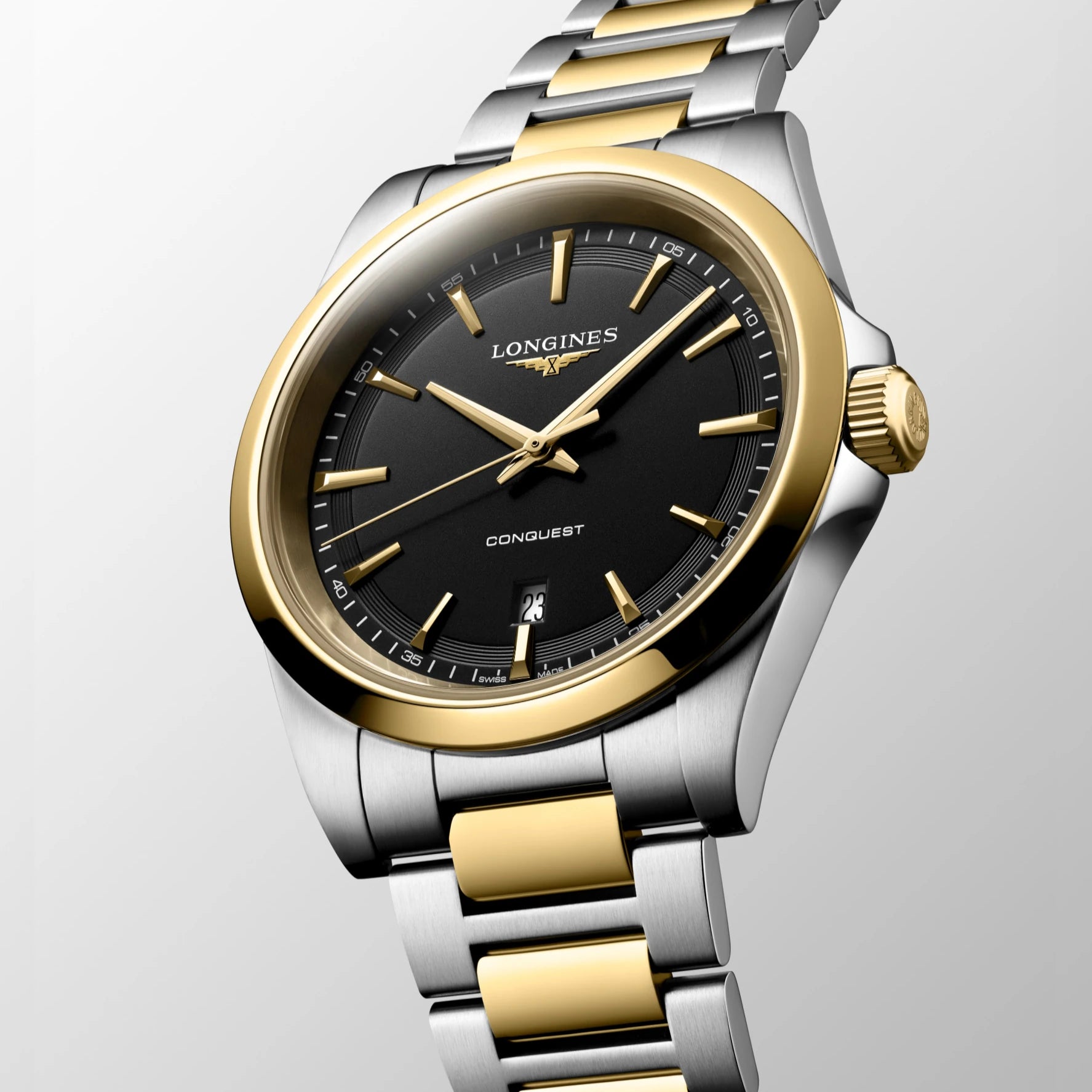 Longines Conquest Quartz Black Dial L3.860.3.52.7