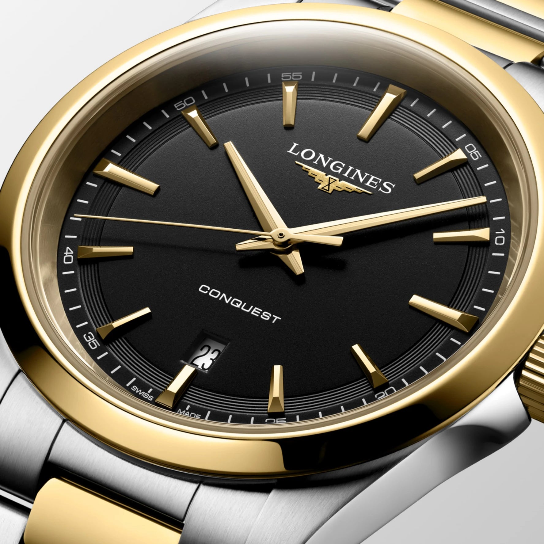 Longines Conquest Quartz Black Dial L3.860.3.52.7