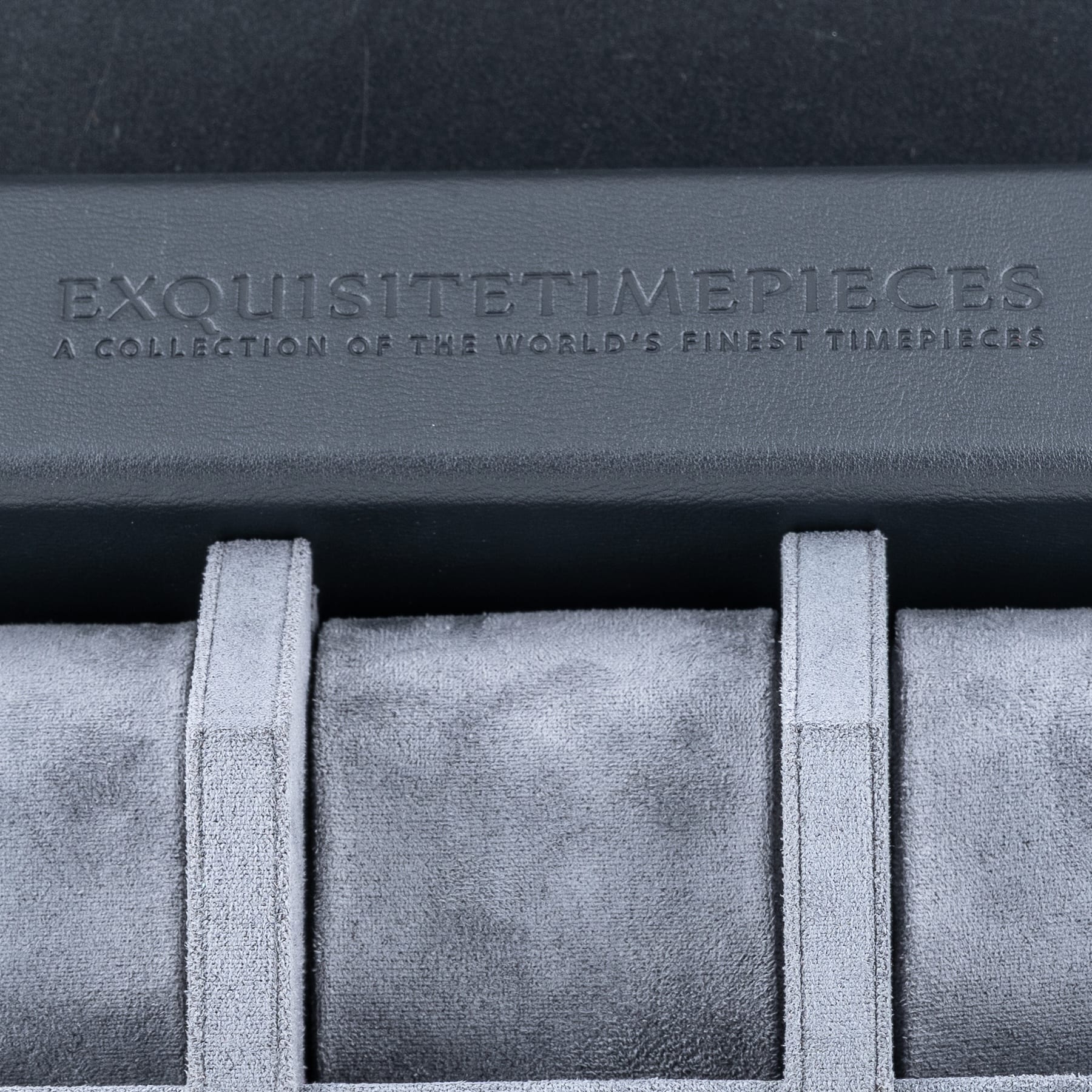 Exquisite Timepieces 3-Watch Travel Case – Black/Grey