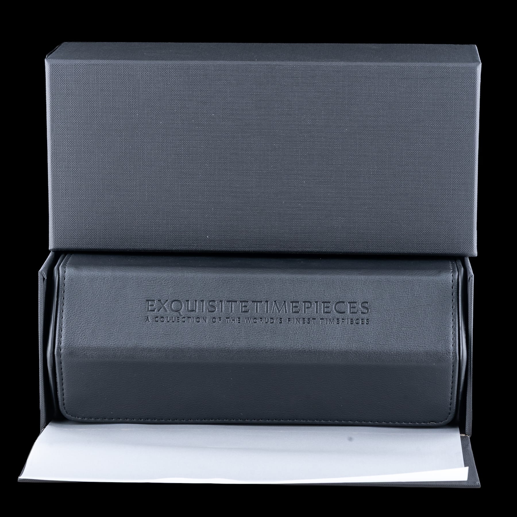 Exquisite Timepieces 3-Watch Travel Case – Black/Grey