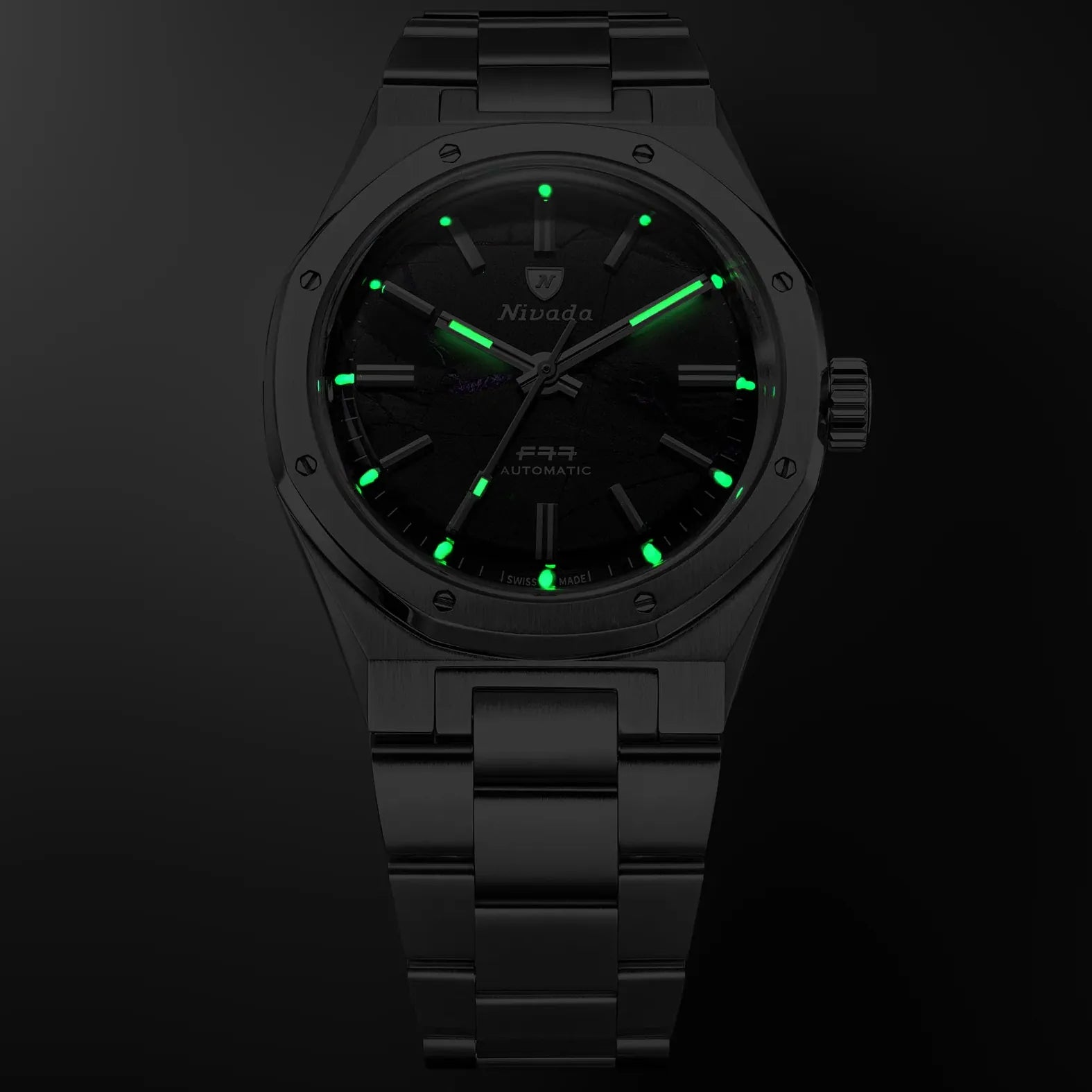 Nivada Grenchen F77 MK2 Smoky Quartz 100 Years 38mm 68060A77