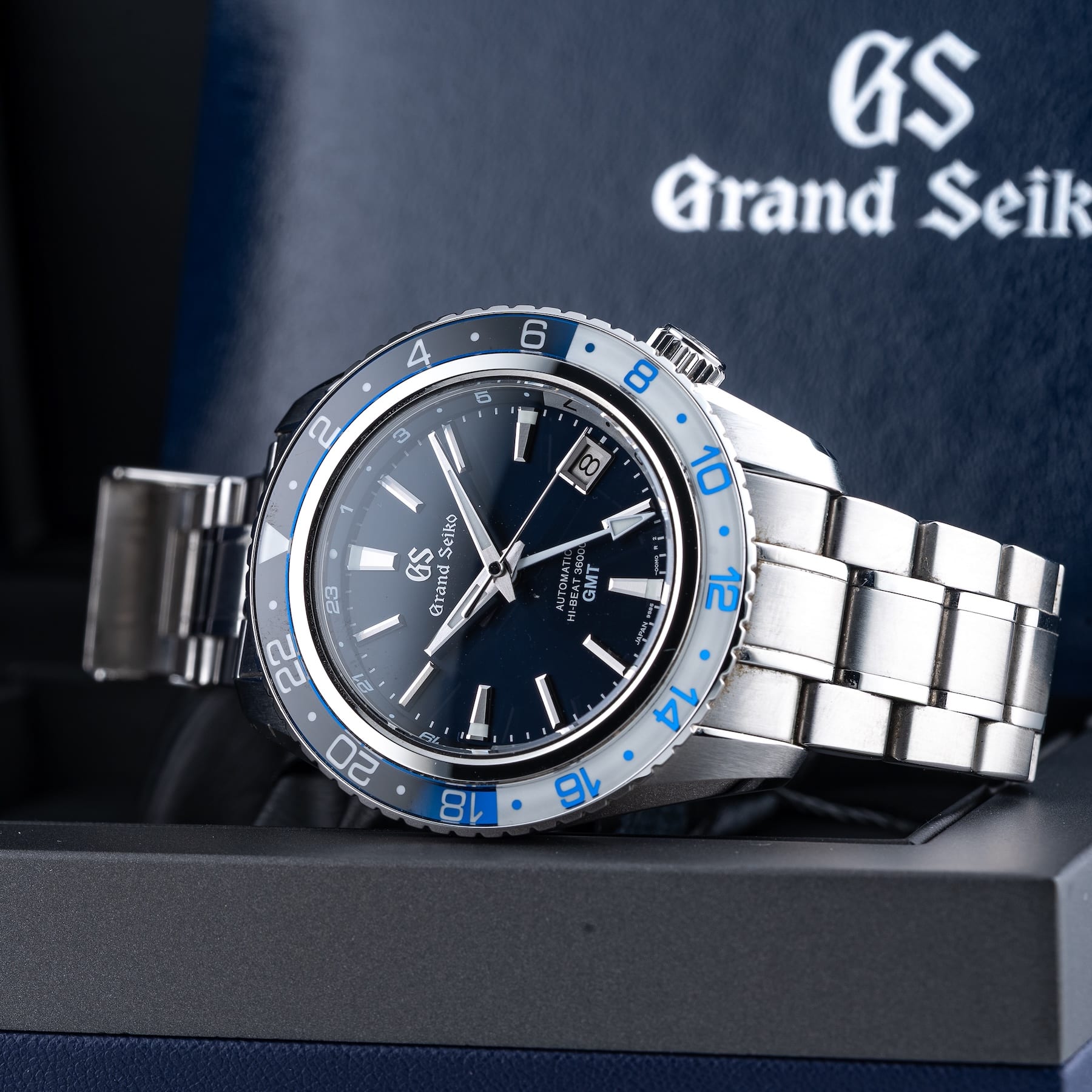Grand Seiko SBGJ237 Sport GMT Hi-Beat Blue and White