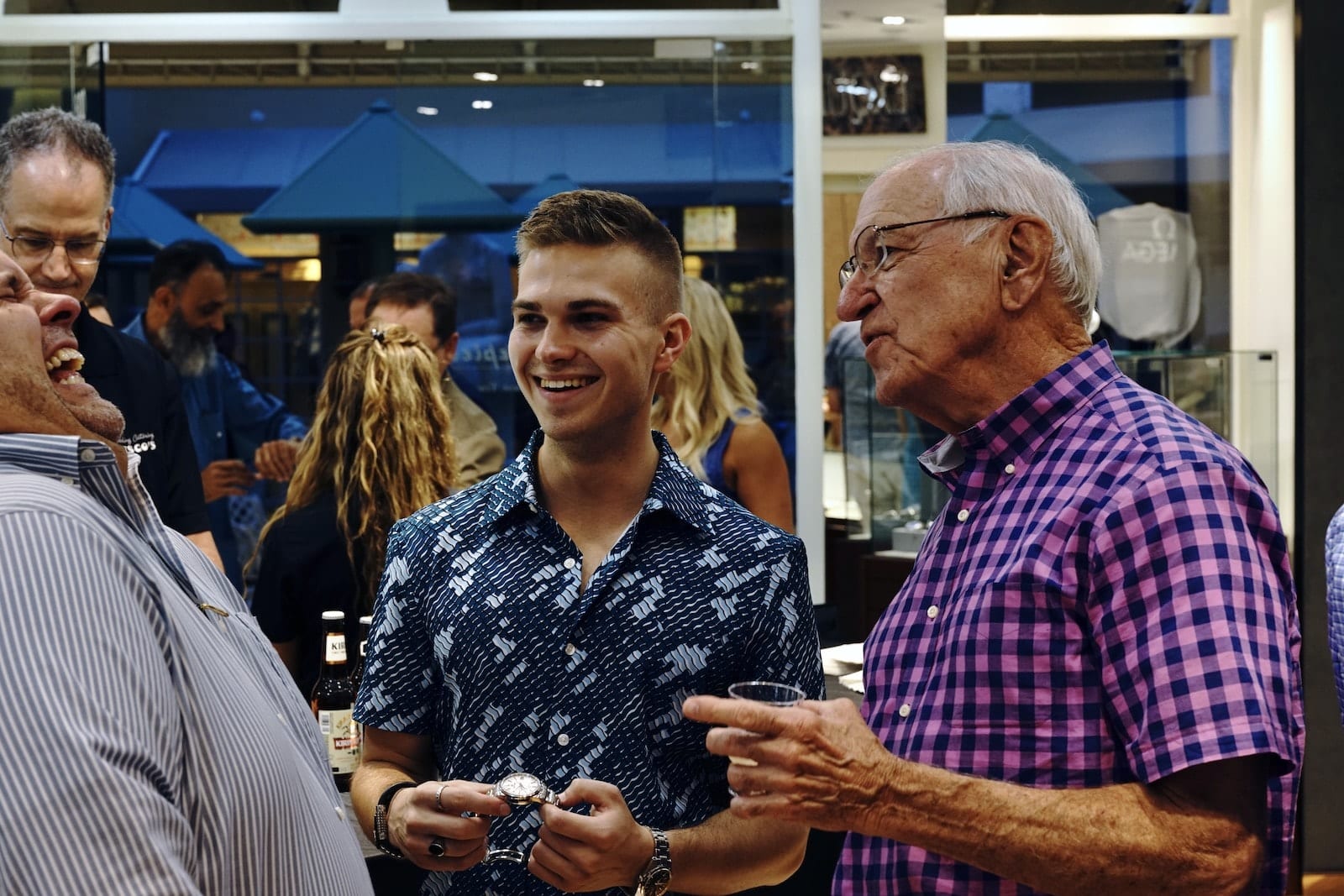 Nick chatting with the guests