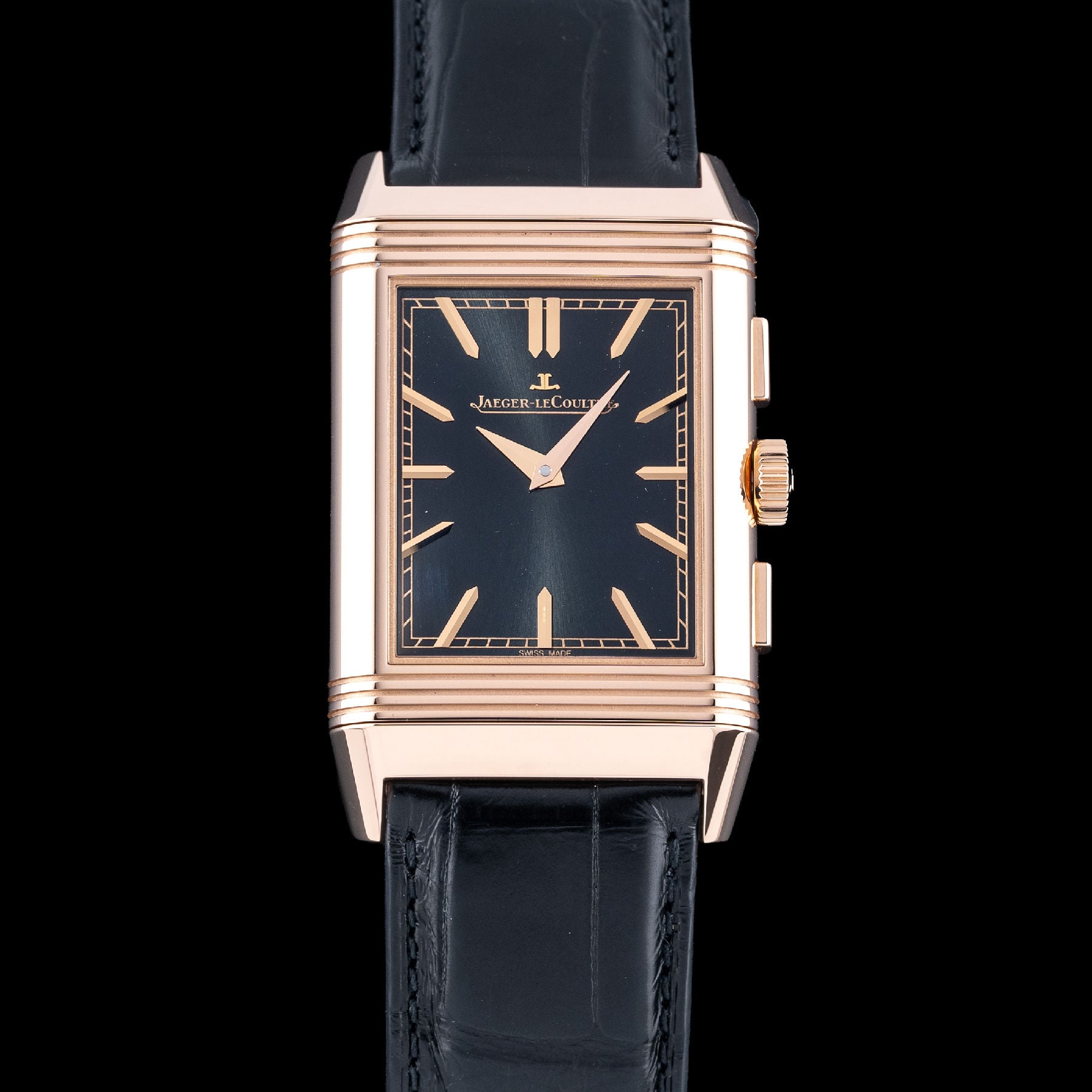 Jaeger LeCoultre reverso Chronograph Black Dial Q389257J