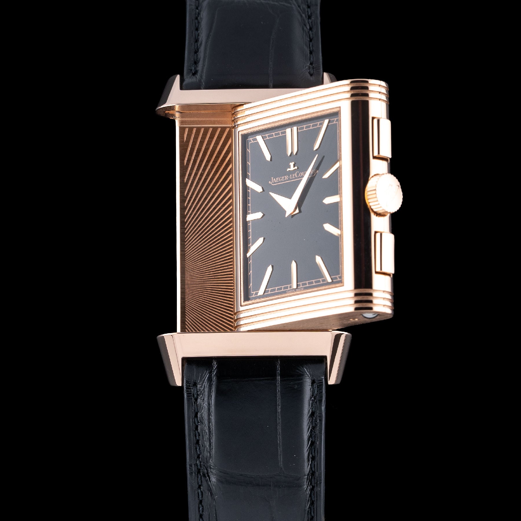 Jaeger LeCoultre reverso Chronograph Black Dial Q389257J