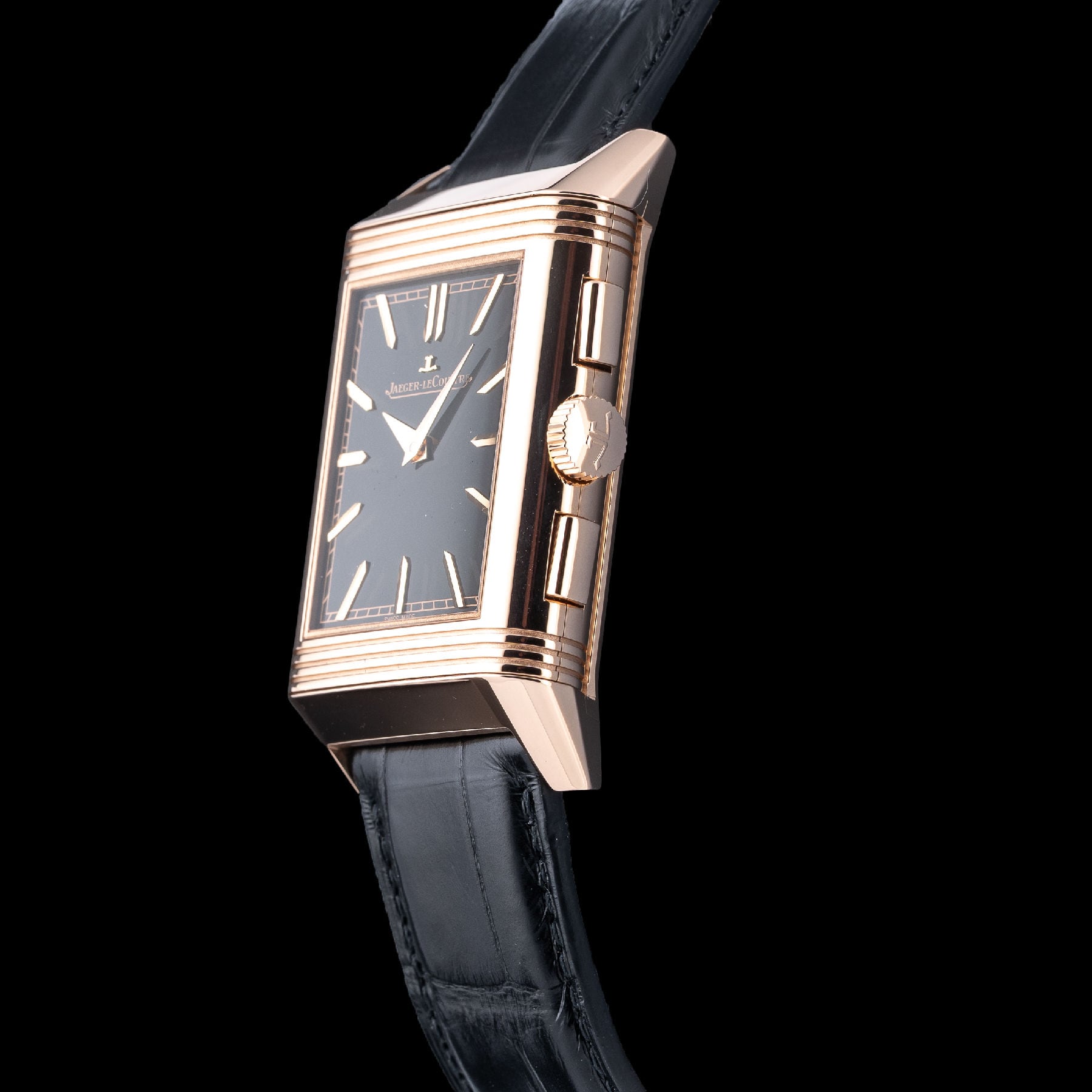 Jaeger LeCoultre reverso Chronograph Black Dial Q389257J
