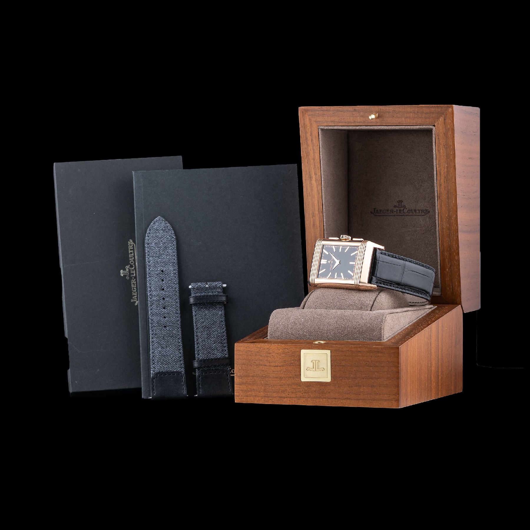 Jaeger LeCoultre reverso Chronograph Black Dial Q389257J