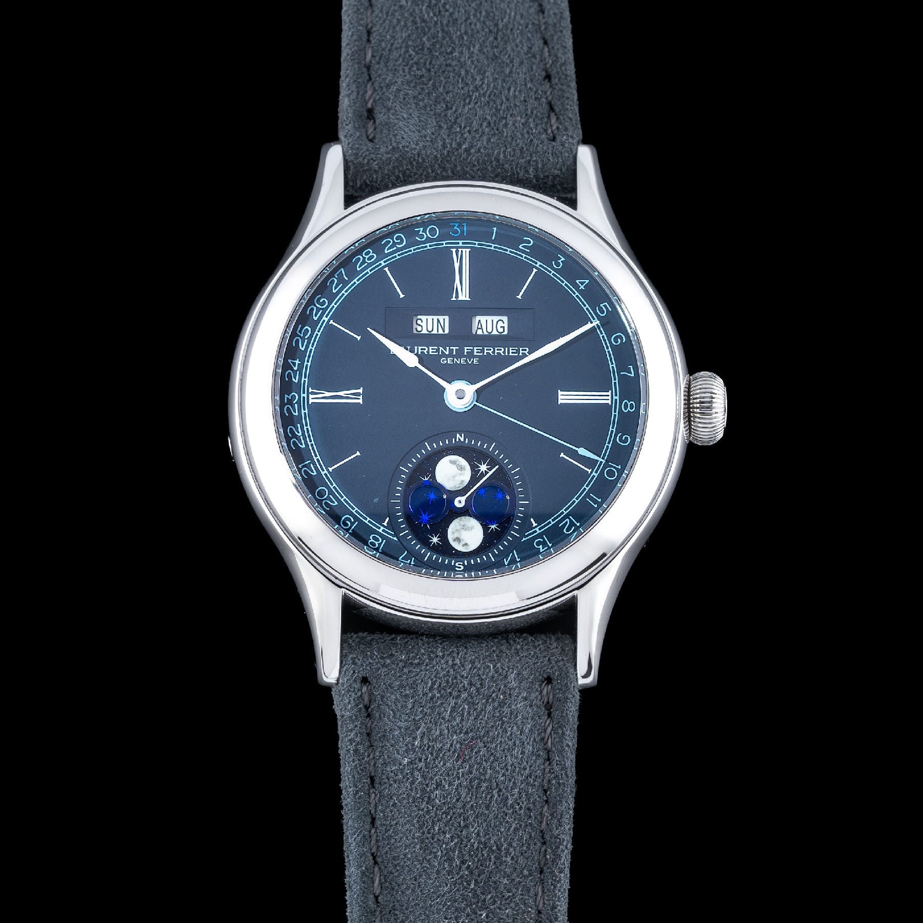 Laurent Ferrier LCF039.AC.C1WC Classic Moon SS Blue Dial