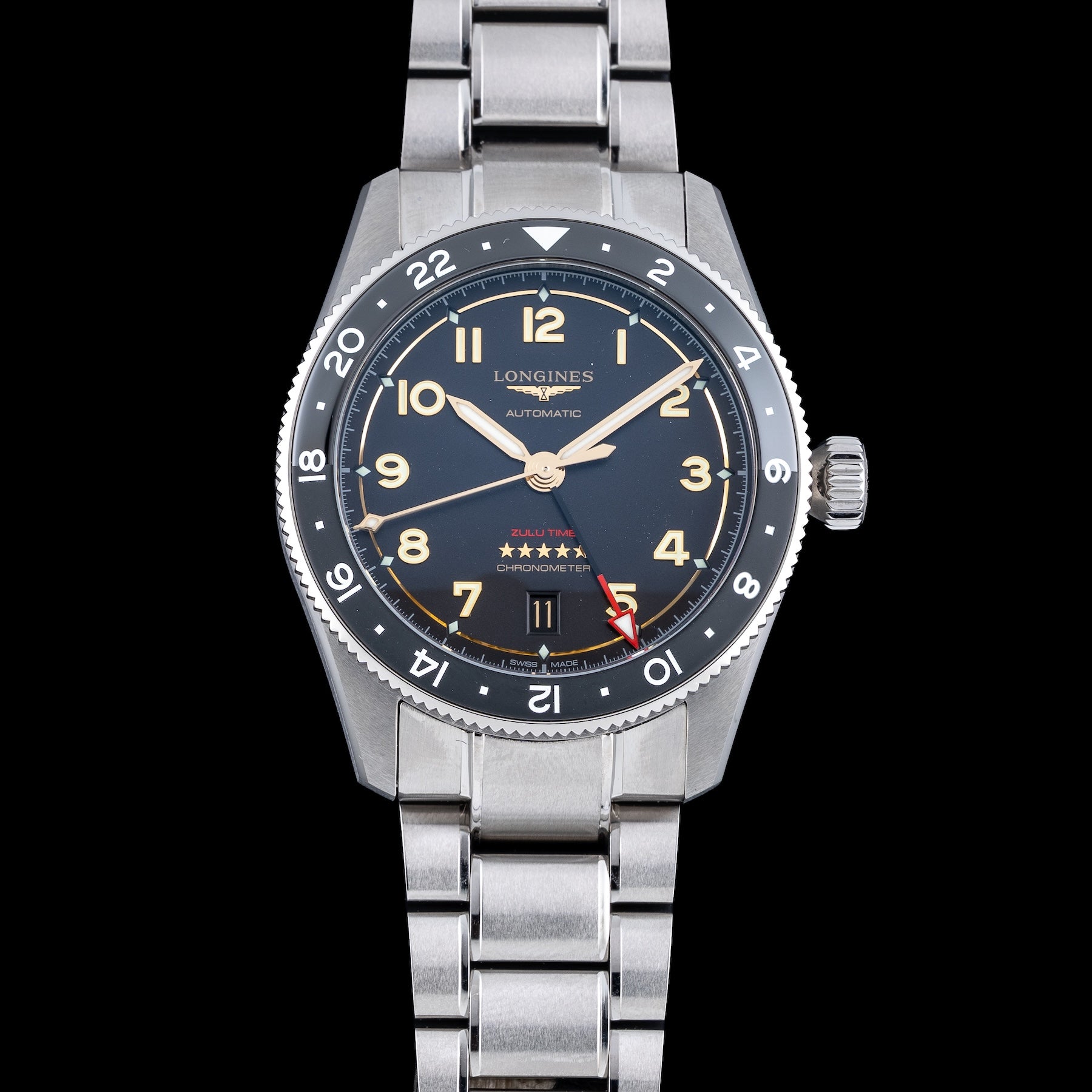 Longines L3.802.1.53.6 Spirit Anthracite Dial On Bracelet