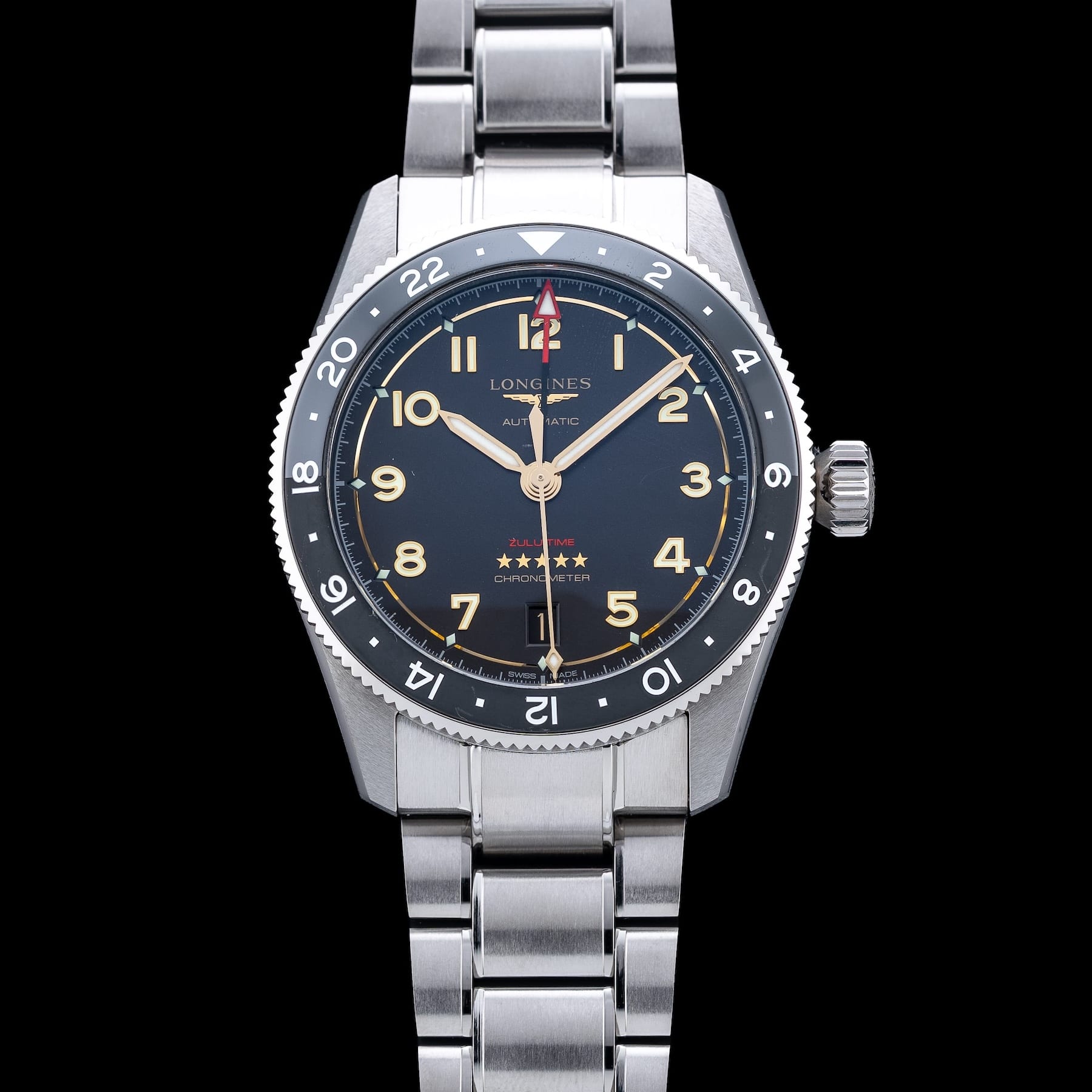 Longines L3.802.1.53.6 Spirit Anthracite Dial On Bracelet