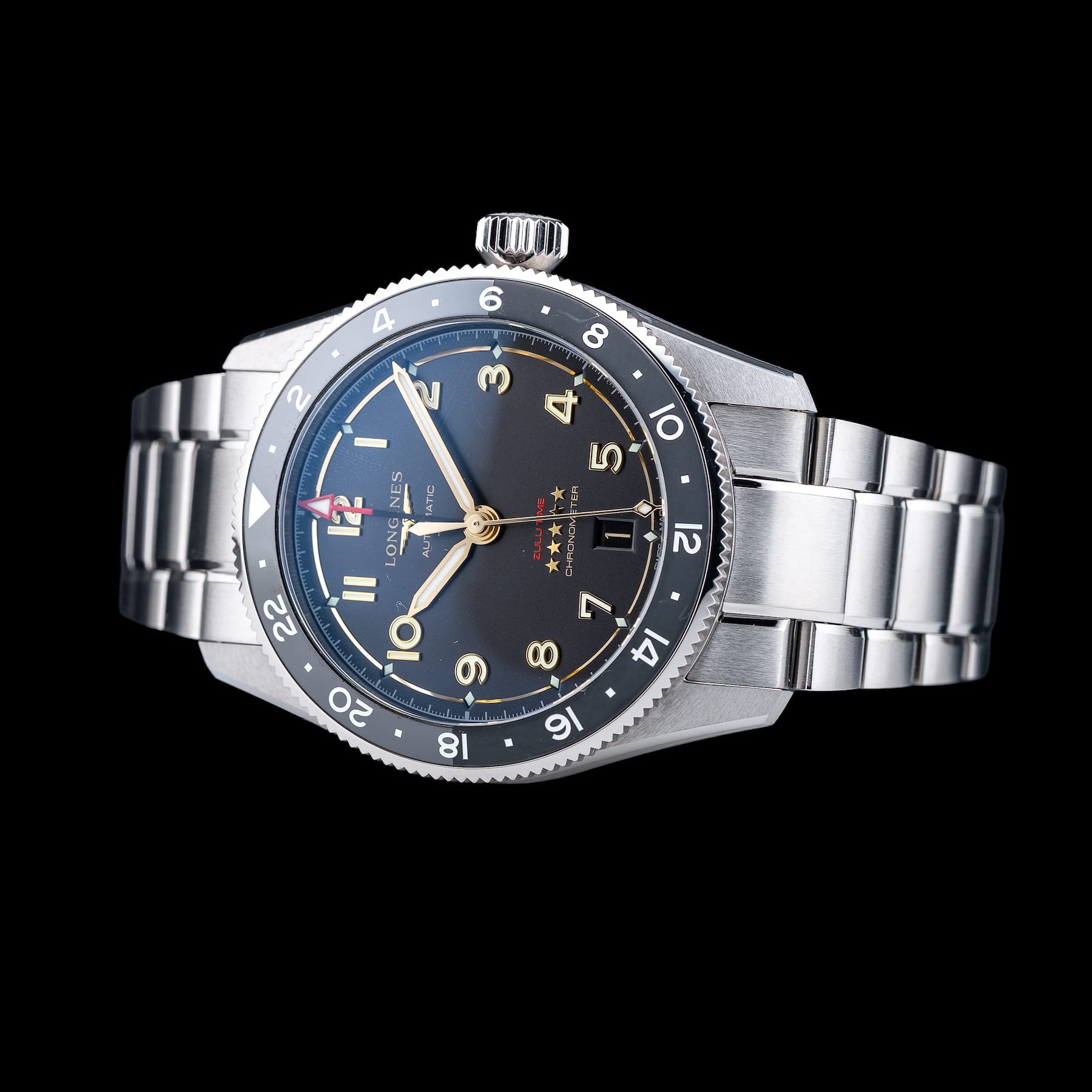 Longines L3.802.1.53.6 Spirit Anthracite Dial On Bracelet