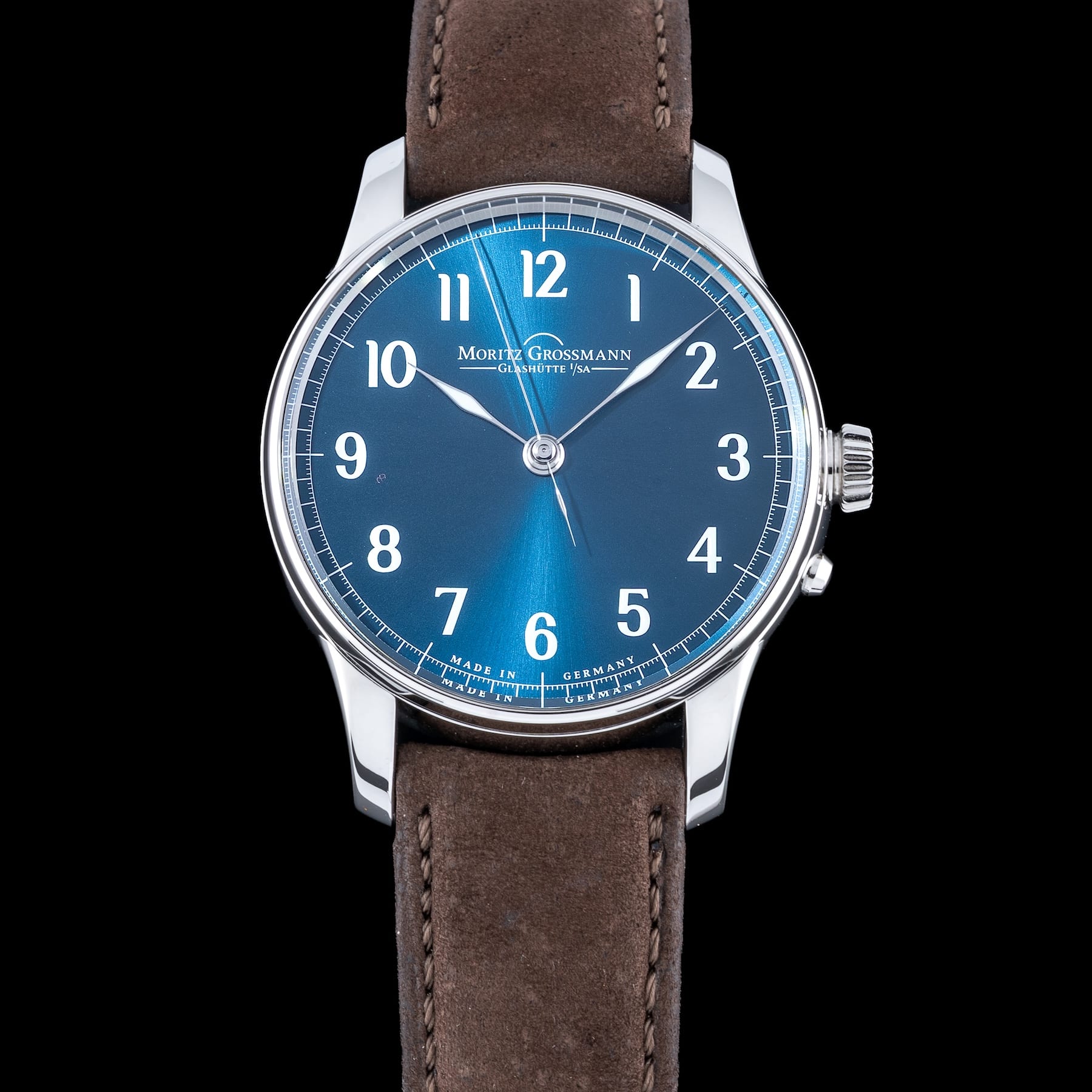 Moritz Grossmann Central Seconds Stainless Steel Blue MG-002909