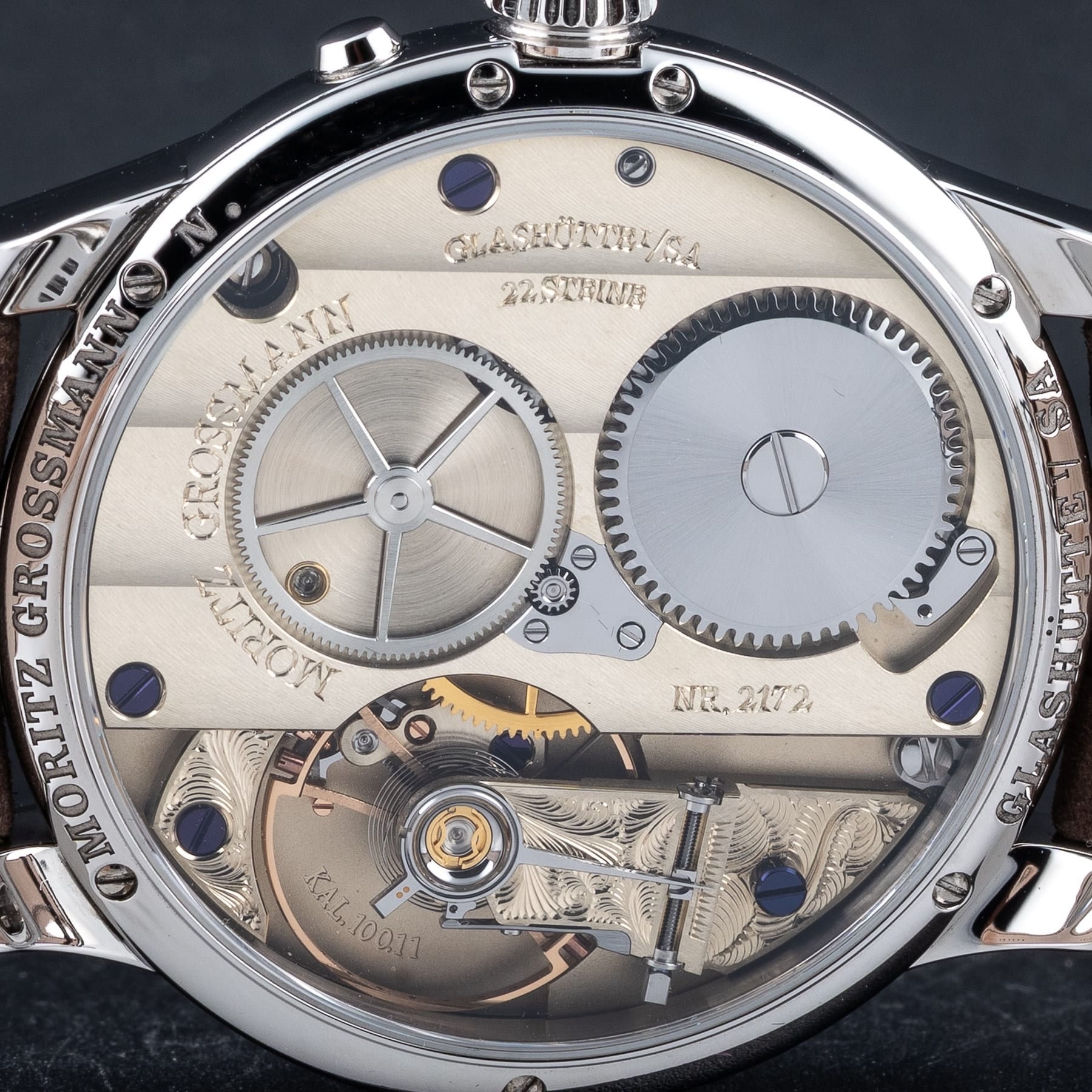 Moritz Grossmann Central Seconds Stainless Steel Blue MG-002909