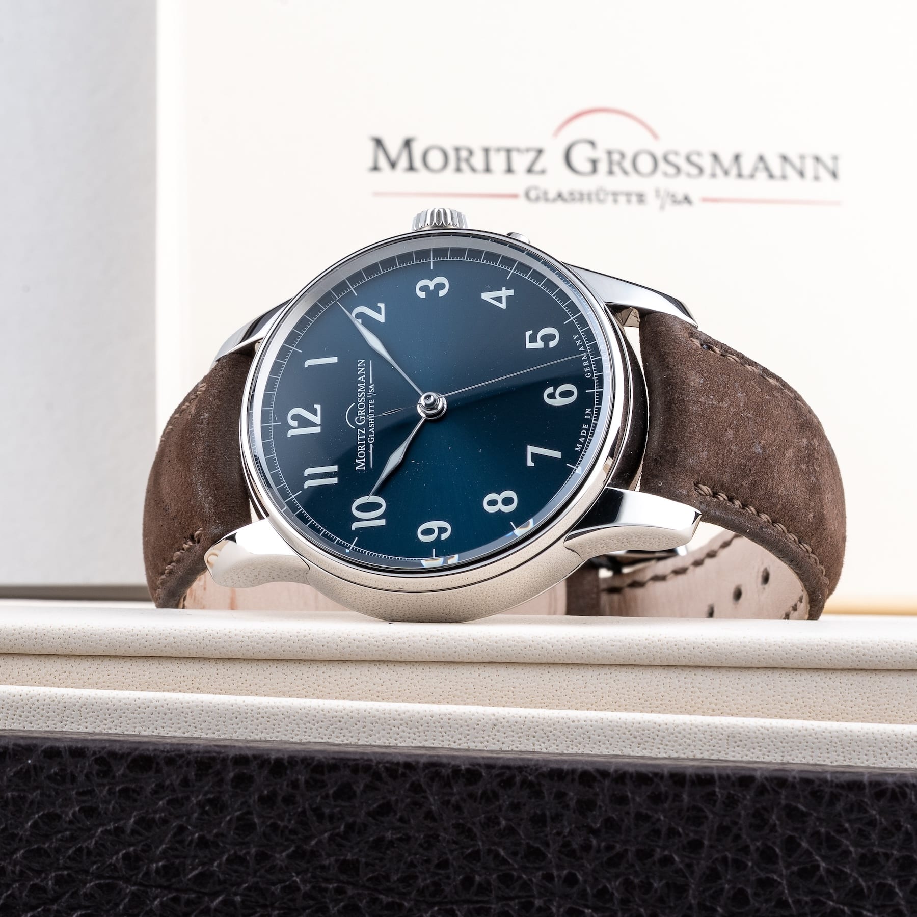 Moritz Grossmann Central Seconds Stainless Steel Blue MG-002909
