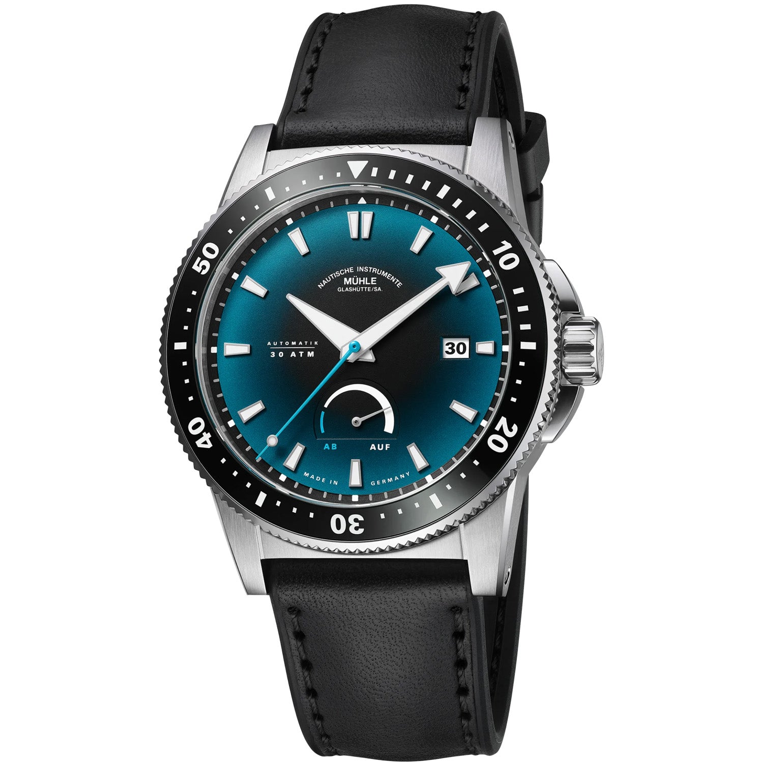 Mühle Glashütte Sportivo Power Dive on Leather Strap M1-52-53-200-LK