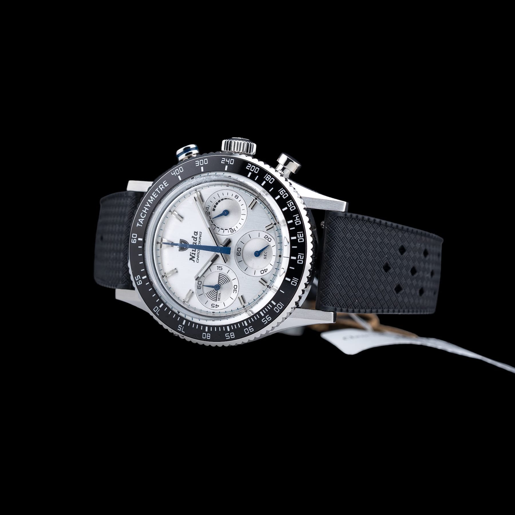 Nivada Grenchen 87046Q01 Chronoking Mecaquartz Racing Grey on Rubber Tropic Strap
