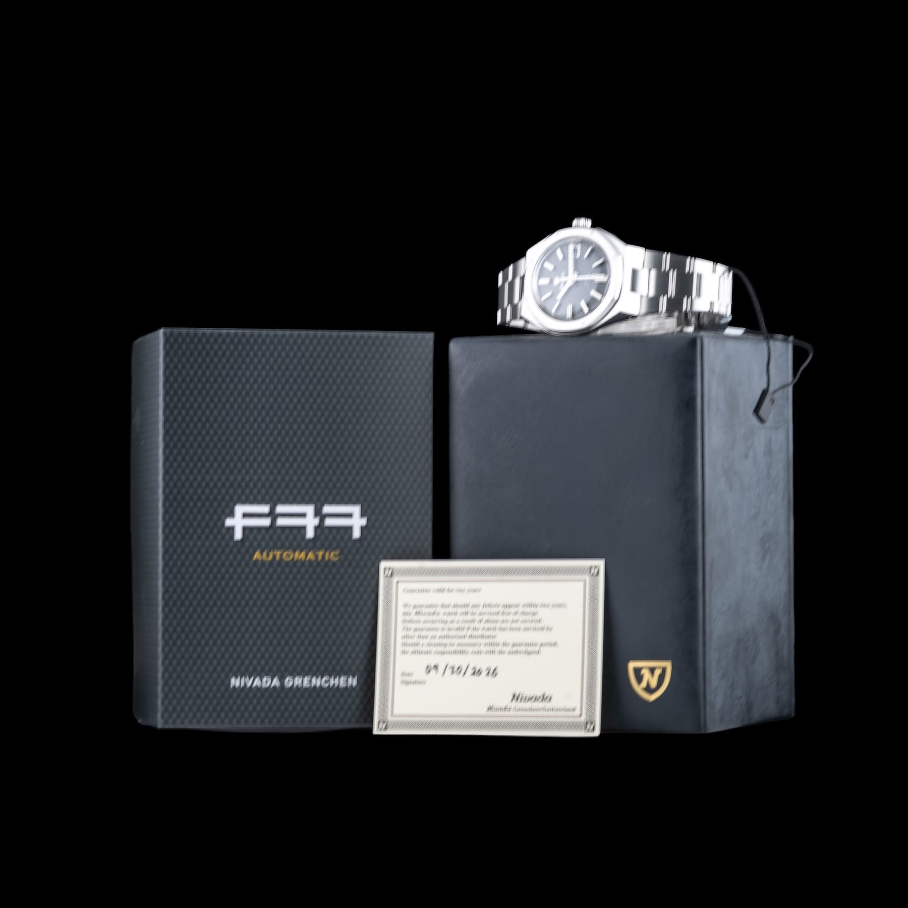 Nivada Grenchen 69012A77 F77 Grey MK2 38mm Date