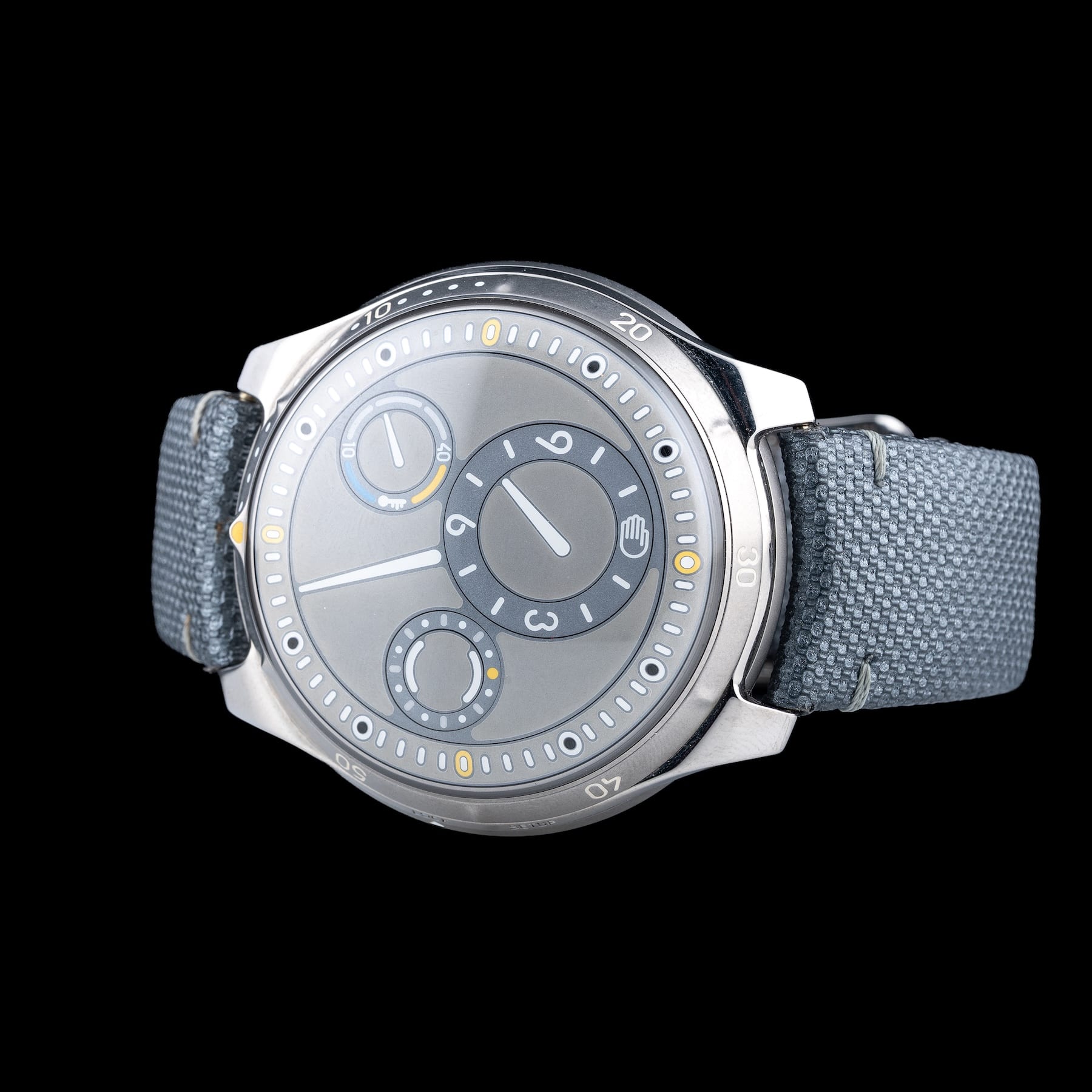 Ressence Type 5 LUM Luminova Grey Strap Ardillon Buckle