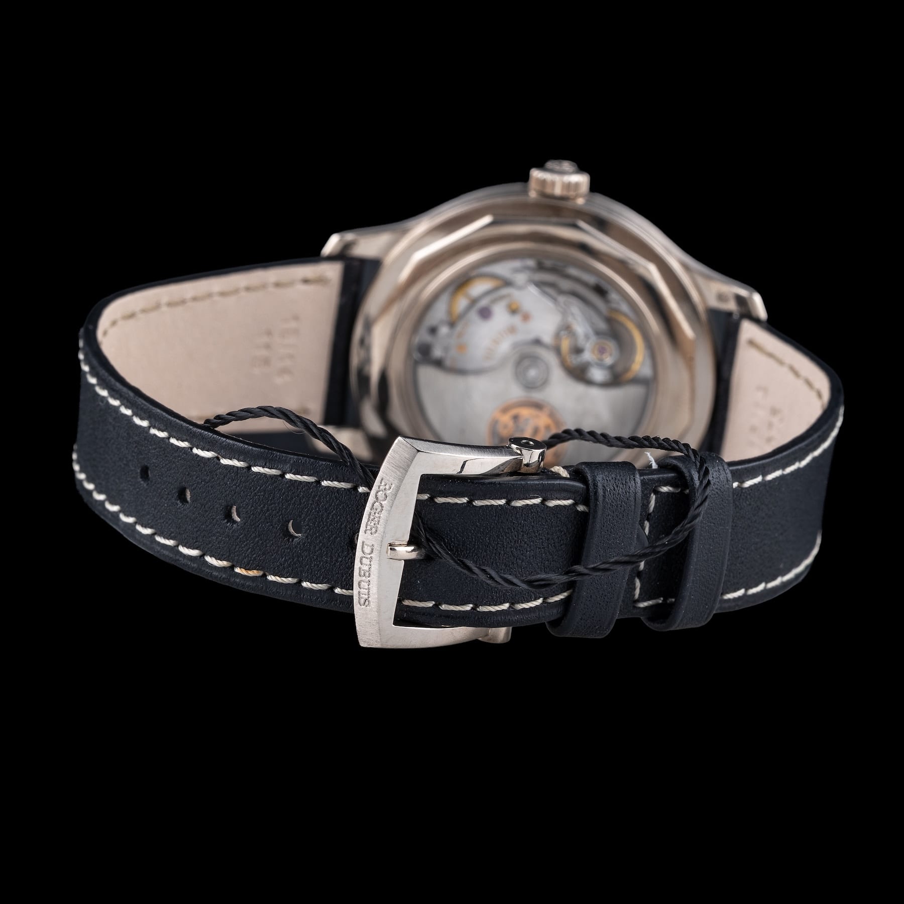 Roger Dubuis Hommage S37 White Enamel Dial 18K White Gold Chronometre RARE