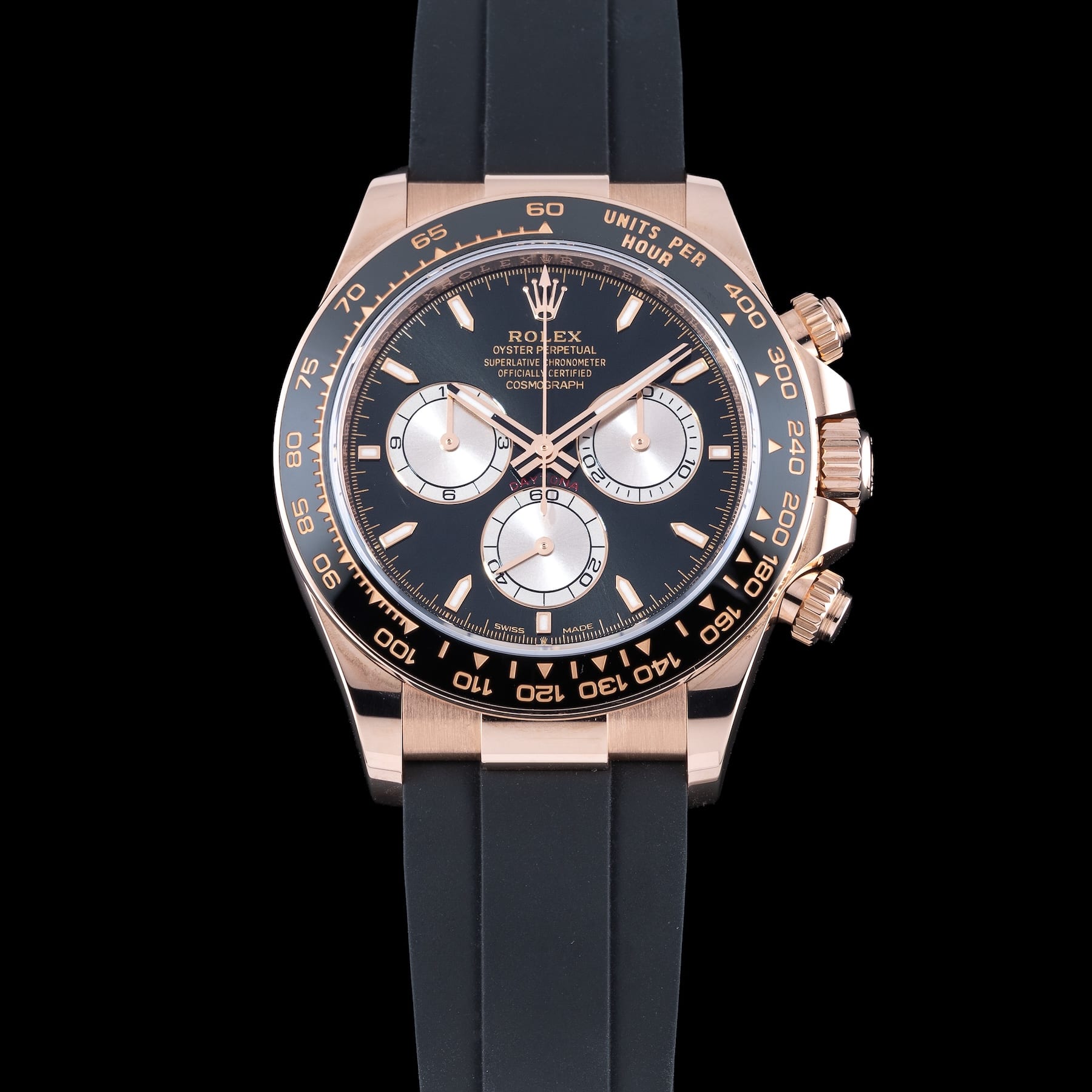 Rolex 126515LN-0002 Cosmograph Daytona Black Dial Orysterflex Strap