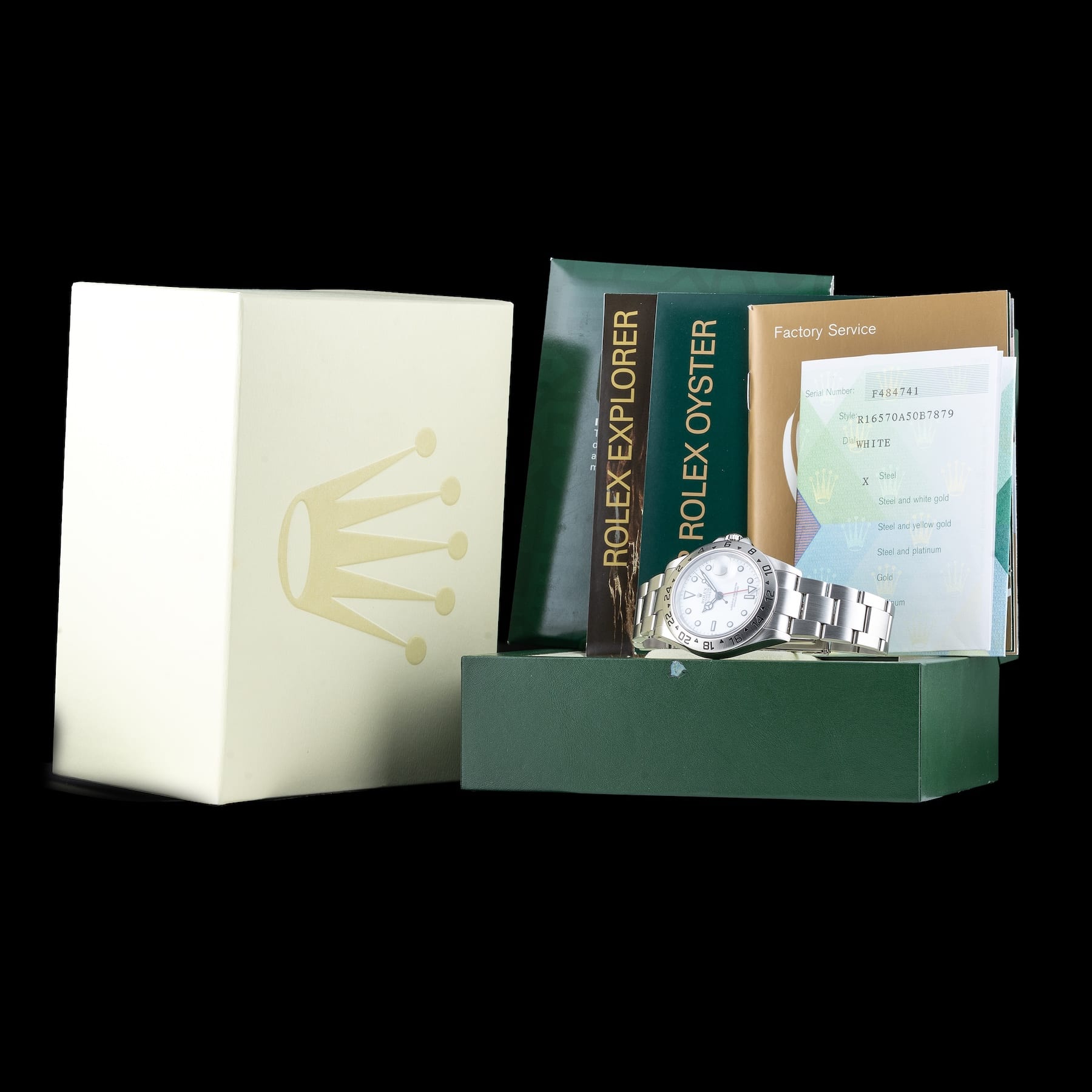 Rolex 16570 Explorer II Polar White Dial