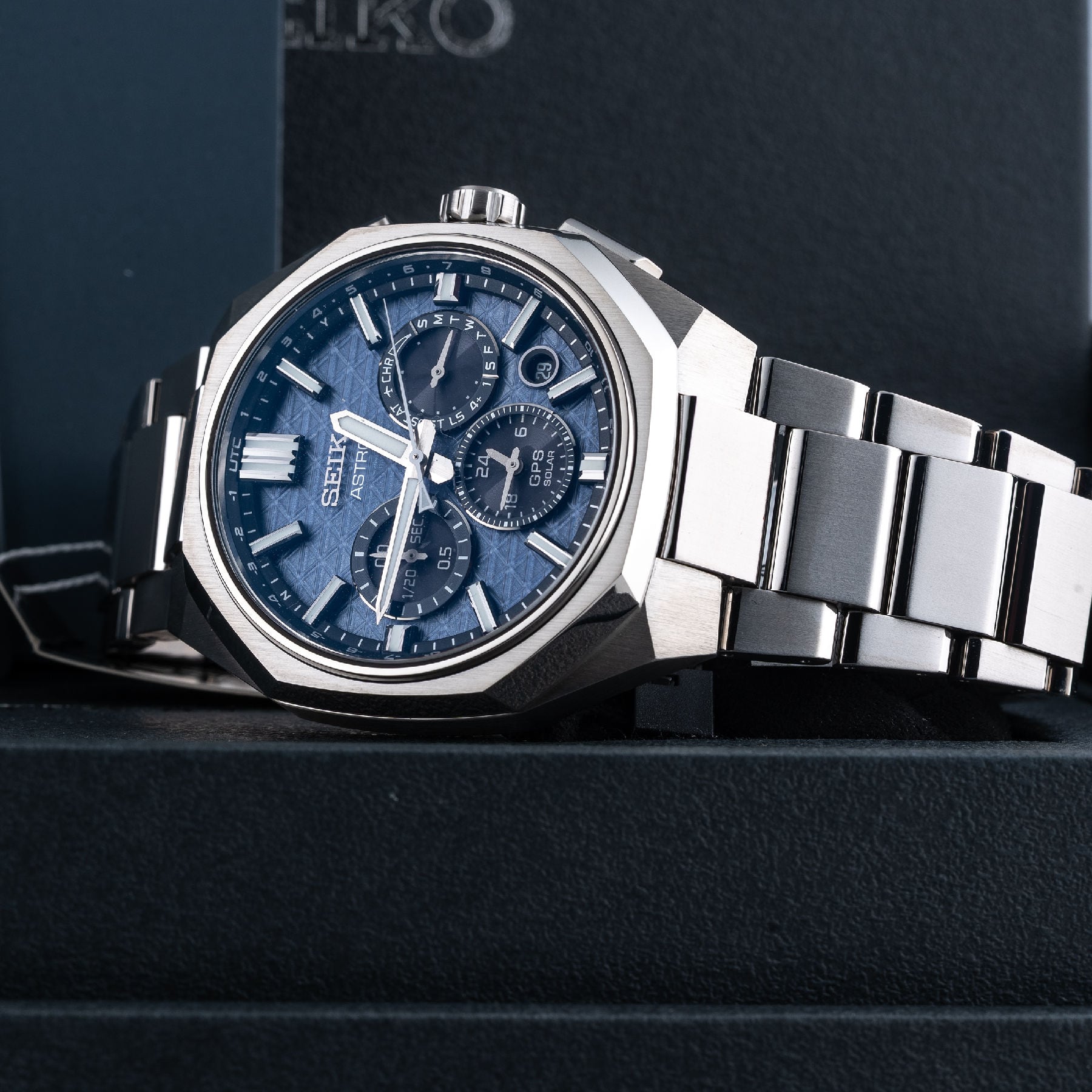 Seiko Astron HAB001 GPS Solar Chronograph Blue