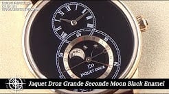 Jaquet Droz Grande Seconde Moon Black Enamel J007533201 Watch Review 2019