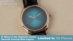 H. Moser & Cie. Endeavour Centre Seconds Concept Blue Lagoon Rose Gold 1200-0404 Watch Review 2019